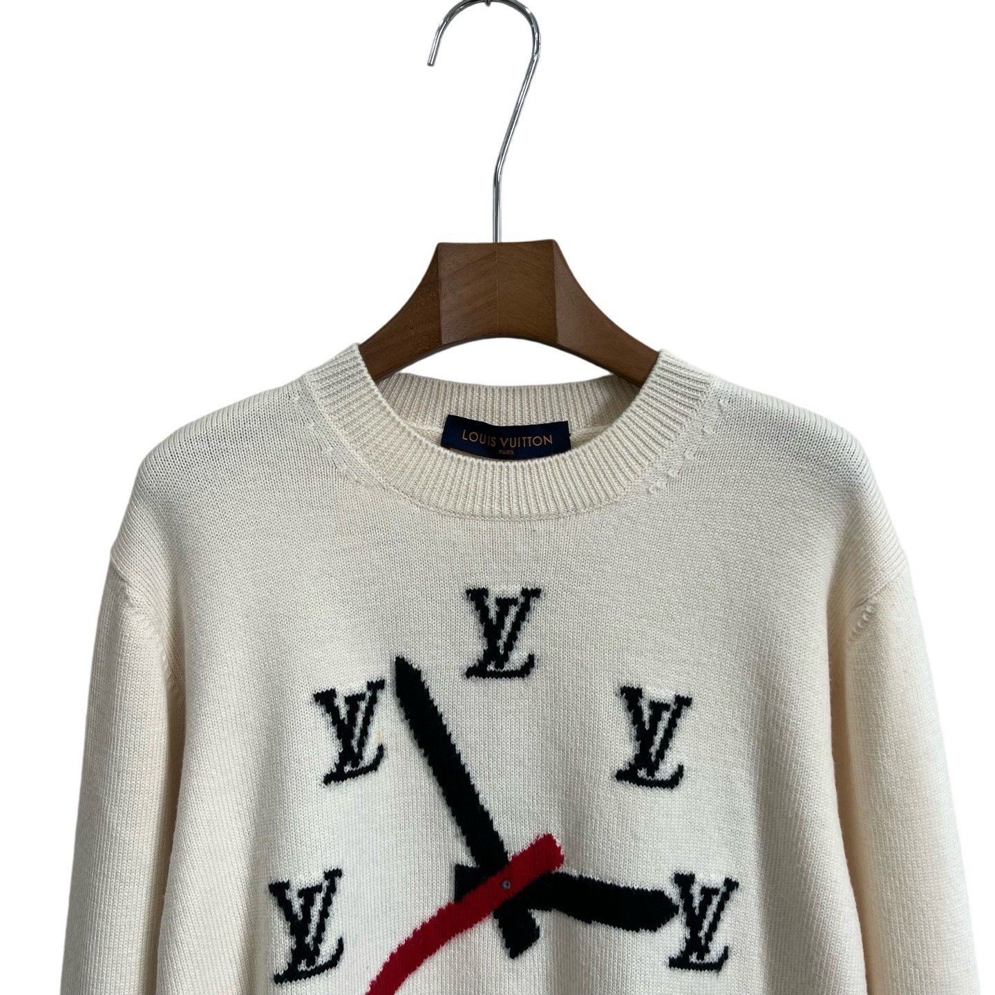 Louis Vuitton Louis Vuitton Beige Clock Logo Sweater Size US M / EU 48-50 / 2 - 3 Thumbnail