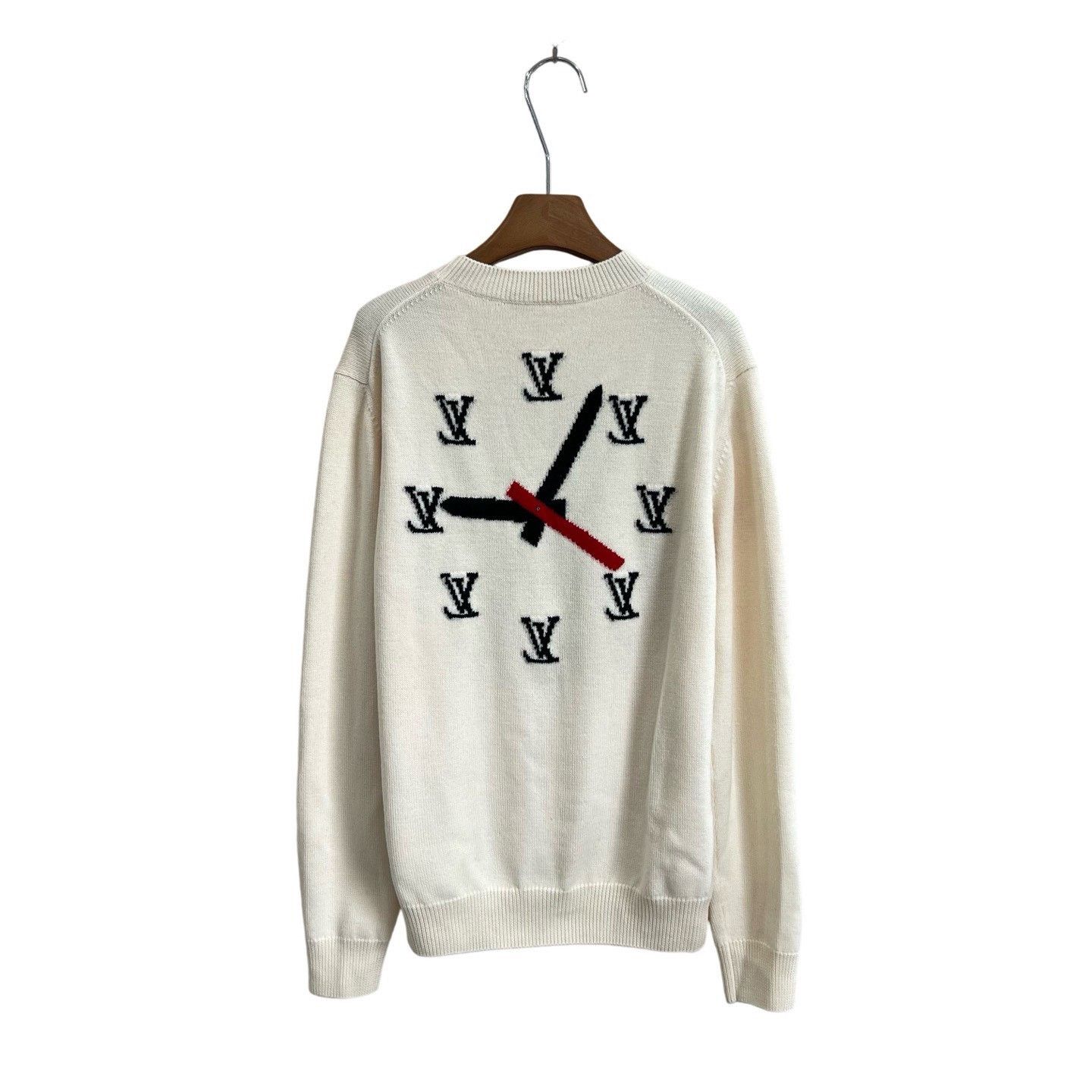 Louis Vuitton Louis Vuitton Beige Clock Logo Sweater Size US M / EU 48-50 / 2 - 2 Thumbnail