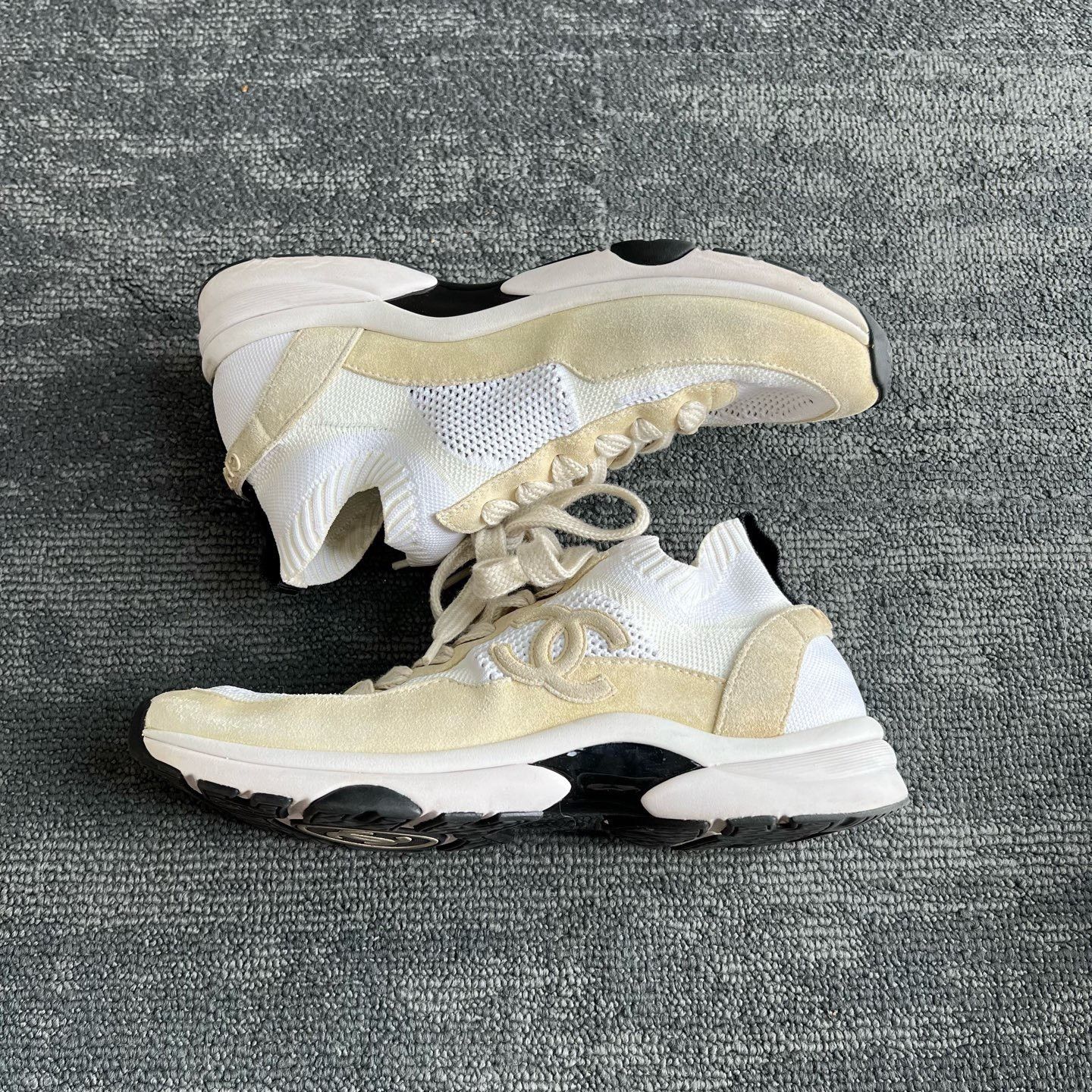 Chanel Chanel Beige Knit Mesh Sneakers Size US 9 / EU 42 - 4 Thumbnail