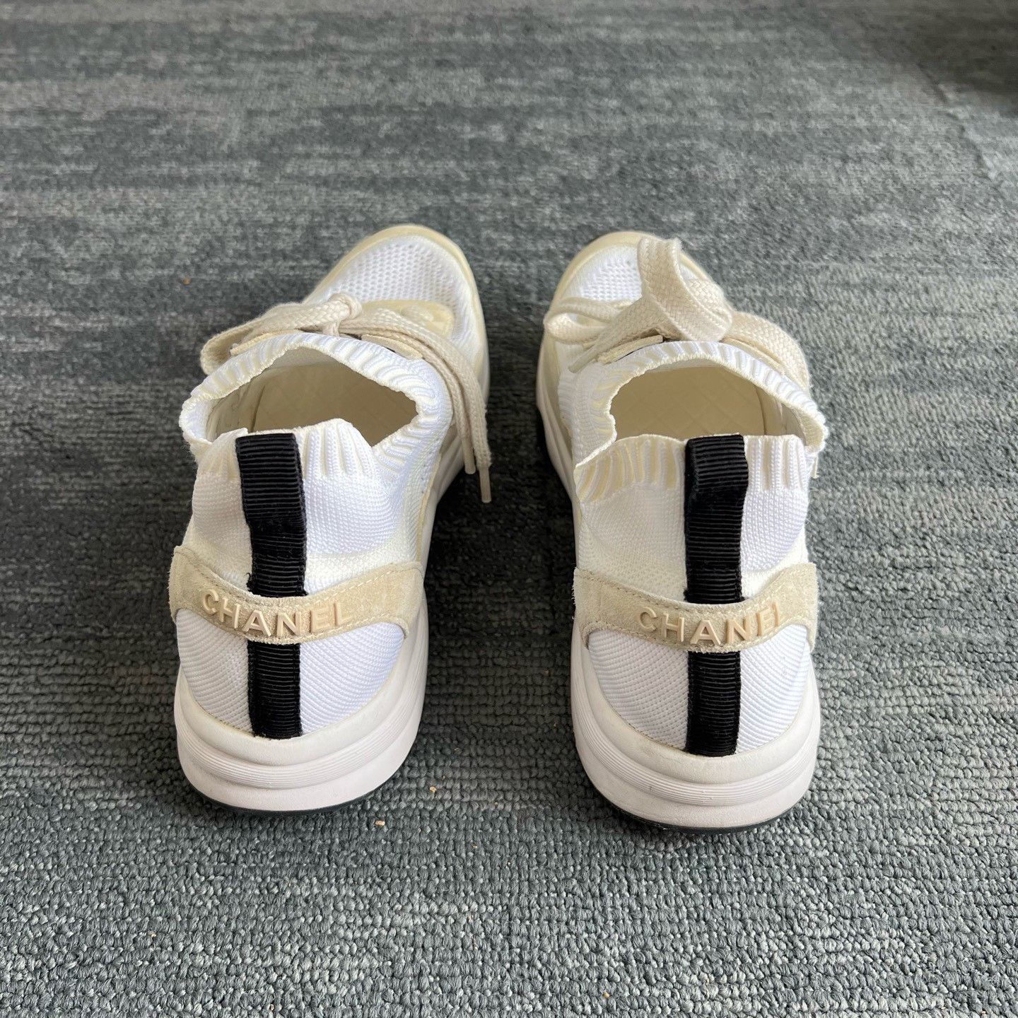 Chanel Chanel Beige Knit Mesh Sneakers Size US 9 / EU 42 - 5 Thumbnail