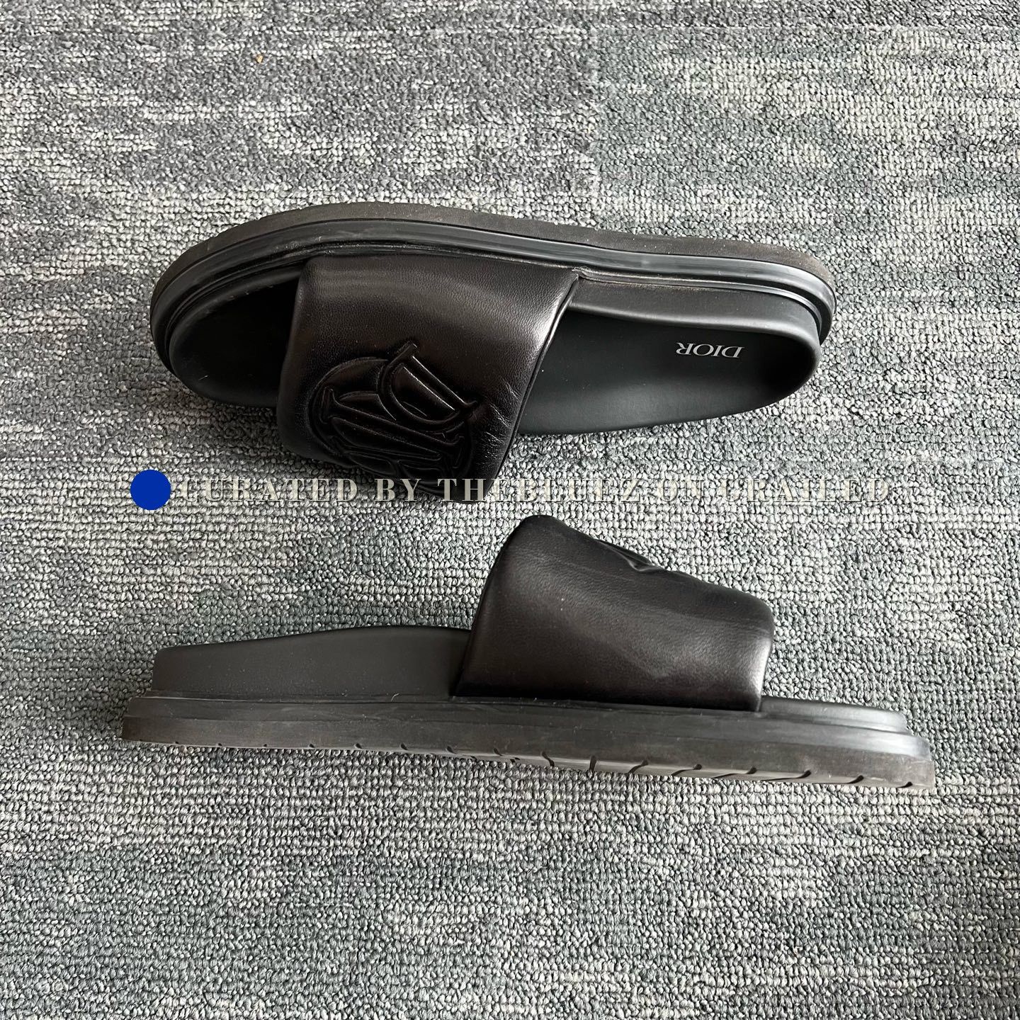 Dior Dior Aqua Embossed Logo Slides Size US 9 / EU 42 - 4 Thumbnail