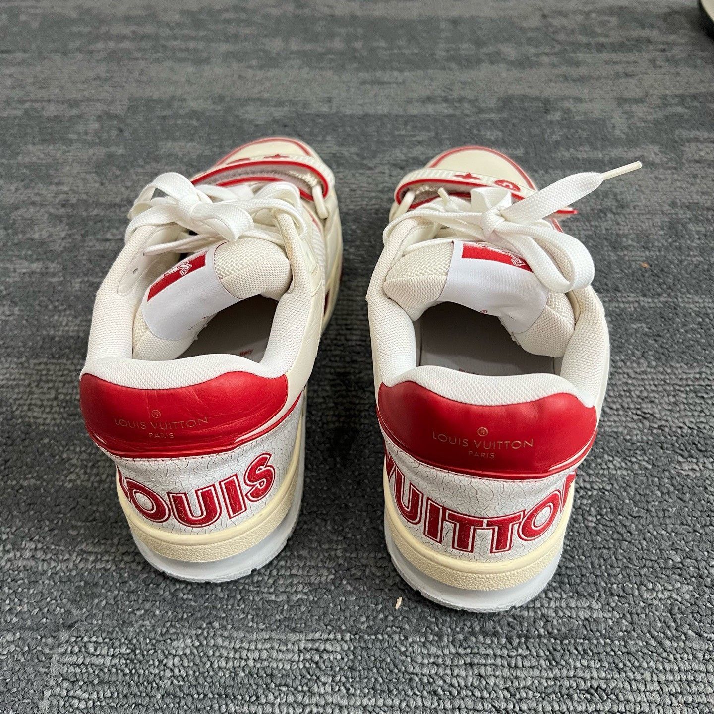 Louis Vuitton LV Trainer White Red Velcro Sneakers Size US 7.5 / EU 40-41 - 5 Thumbnail