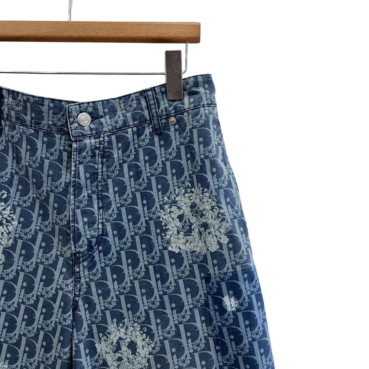 Dior Dior Monogram Logo Denim Shorts Size US 28 / EU 44 - 2 Thumbnail