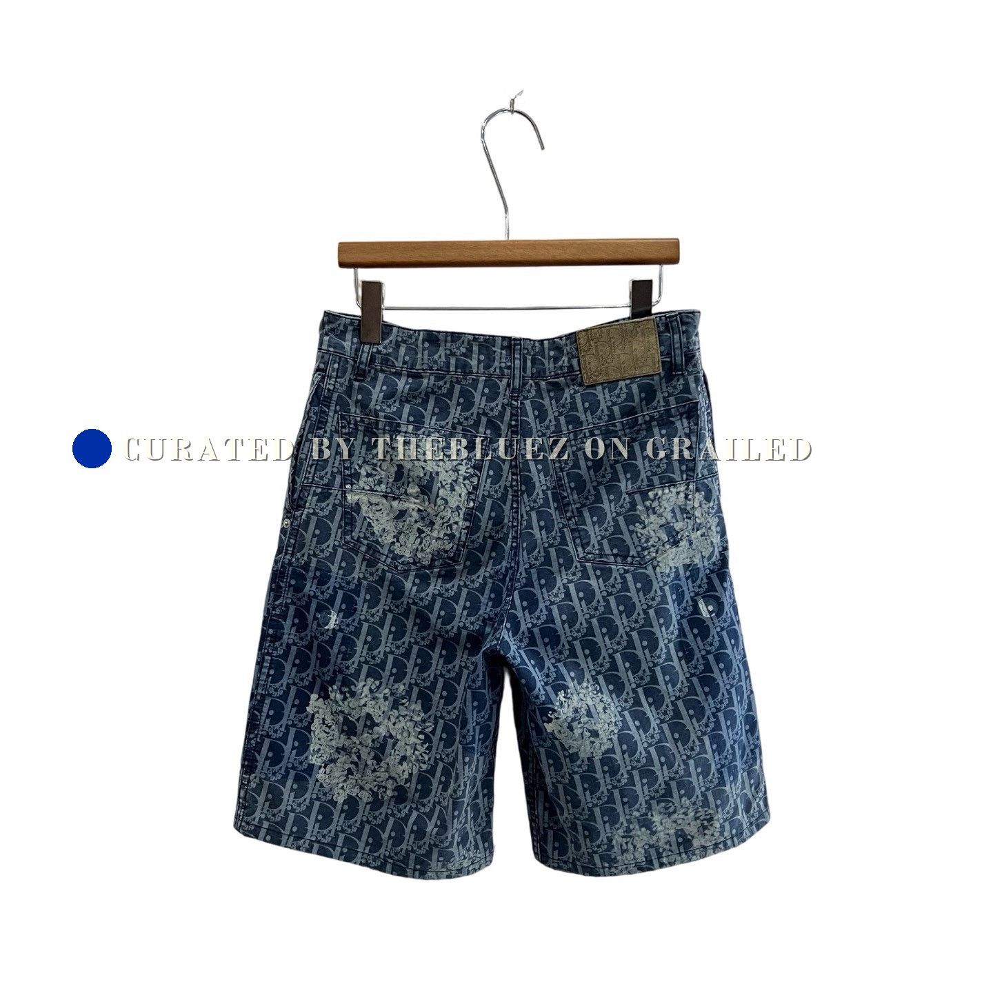 Dior Dior Monogram Logo Denim Shorts Size US 28 / EU 44 - 3 Thumbnail