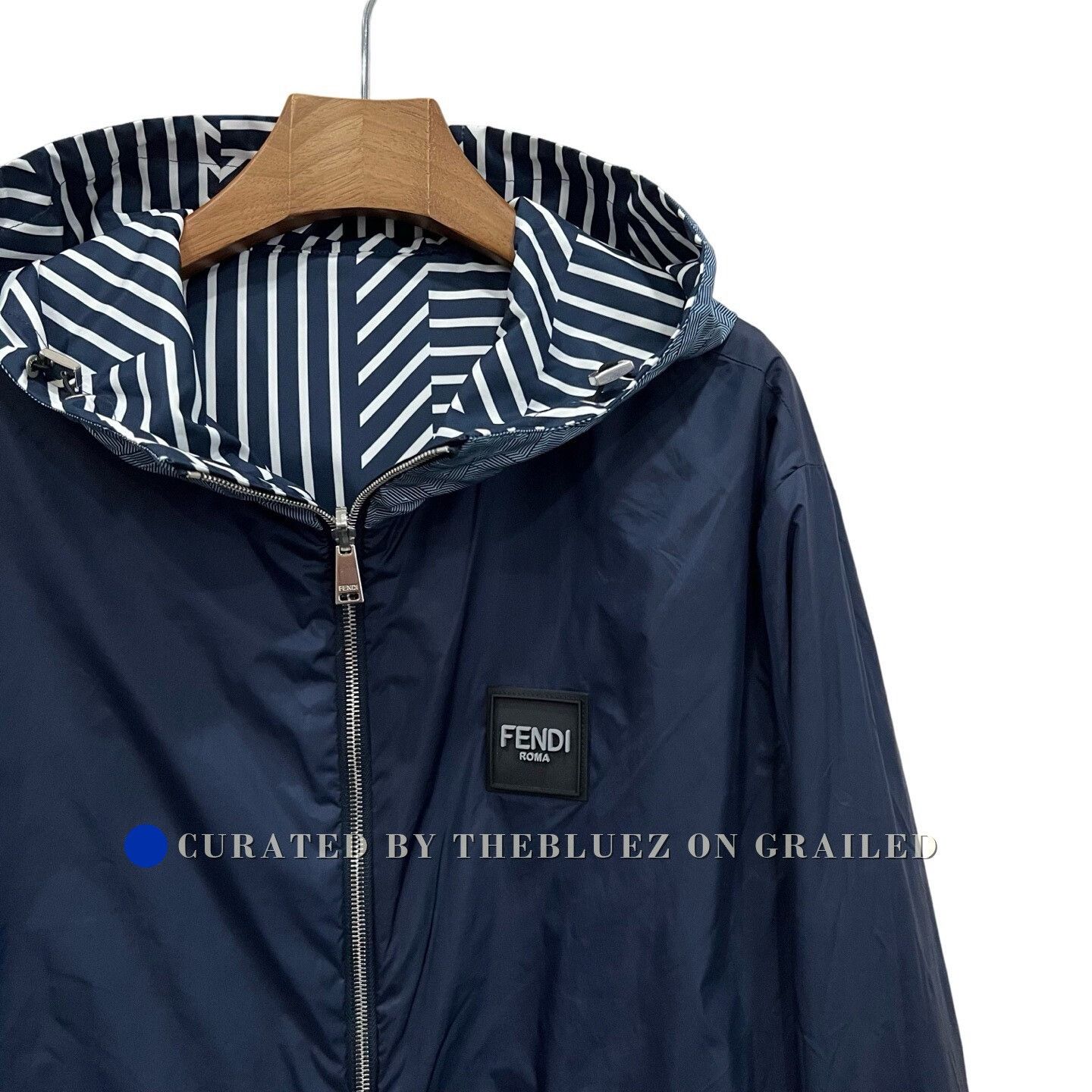 Fendi Fendi Striped Logo Reversible Jacket Size US M / EU 48-50 / 2 - 5 Thumbnail