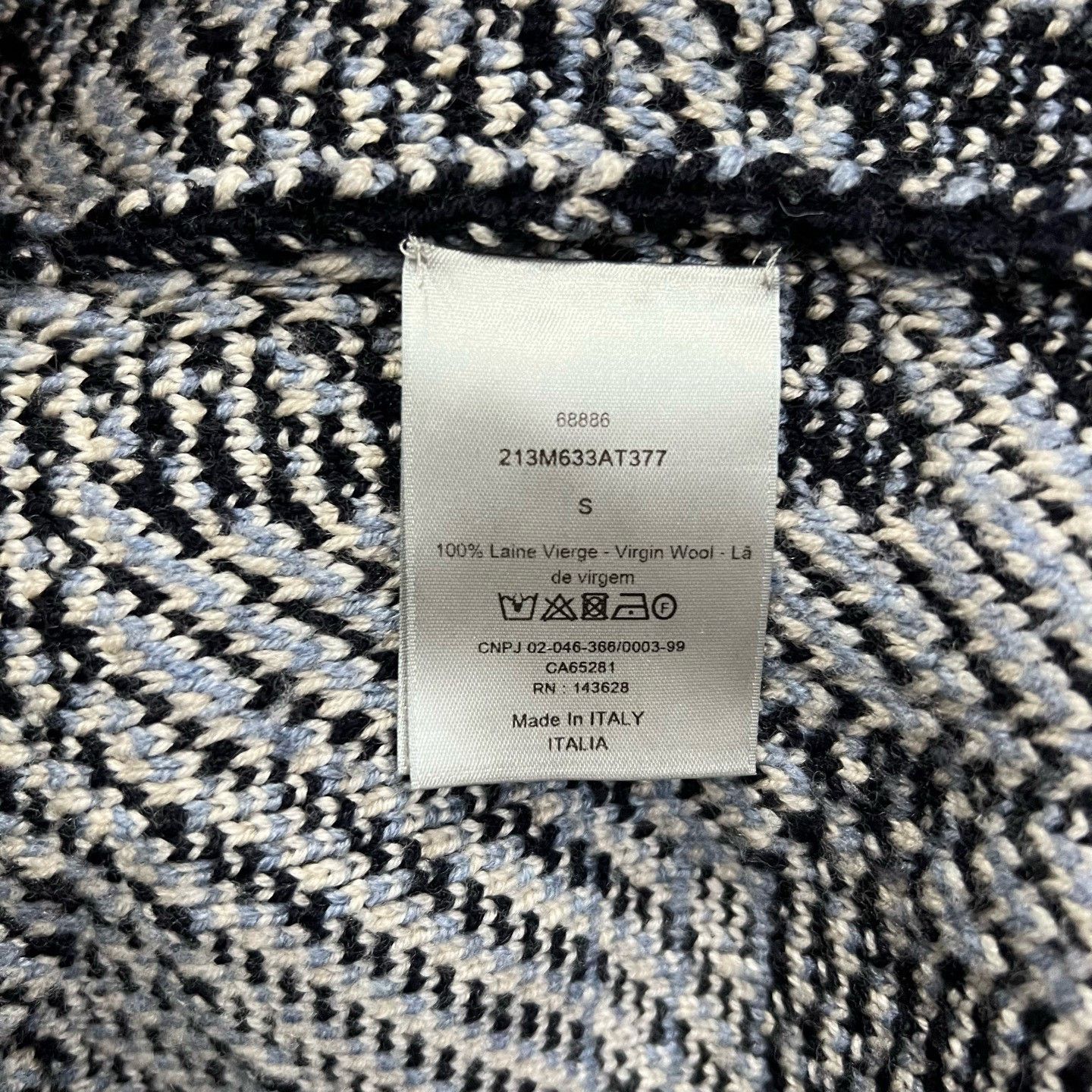 Dior Dior Navy Blue All-Over Print Wool Turtleneck Size S / US 4 / IT 40 - 5 Thumbnail