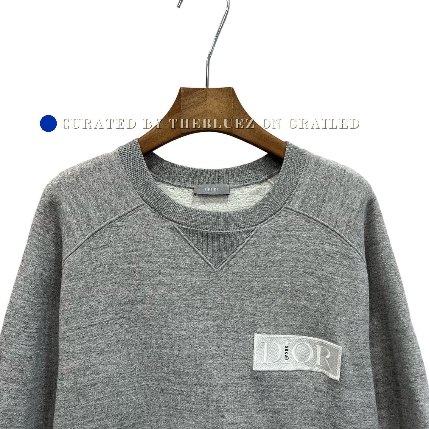 Sacai Dior Sacai Grey Patch Logo Sweatshirt Size US XS / EU 42 / 0 - 2 Thumbnail