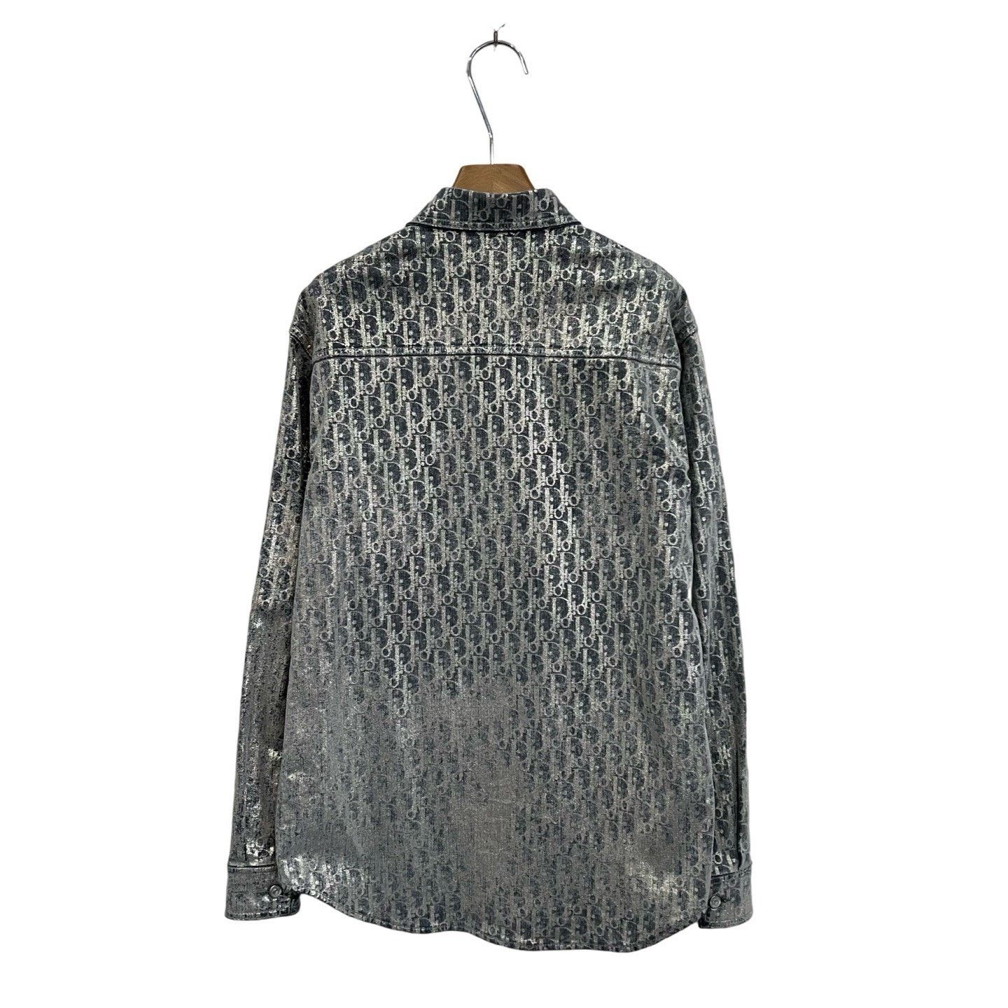 Dior Dior Glitter Monogram Distressed Long-Sleeve Shirt Size S / US 4 / IT 40 - 3 Thumbnail