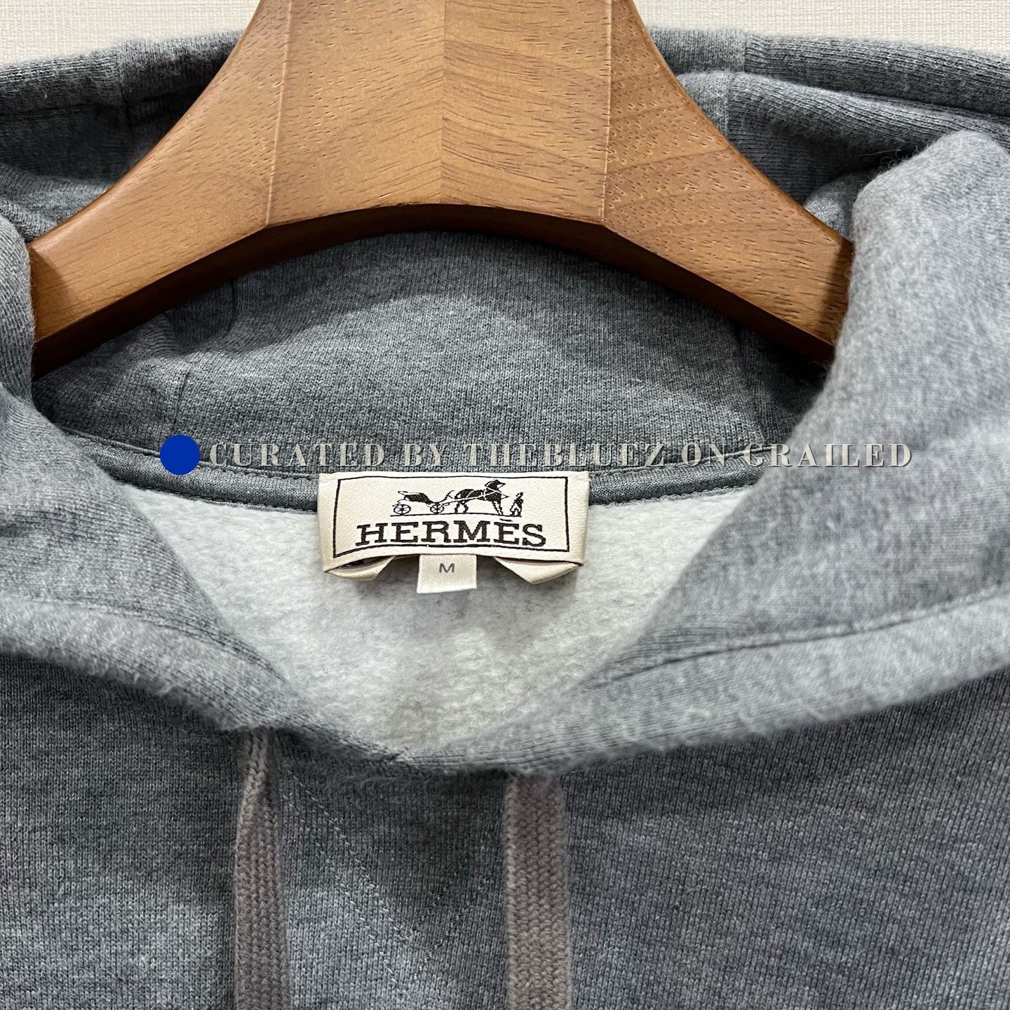 Hermes Hermes Gray Leather Patchwork Hoodie Size US M / EU 48-50 / 2 - 4 Thumbnail