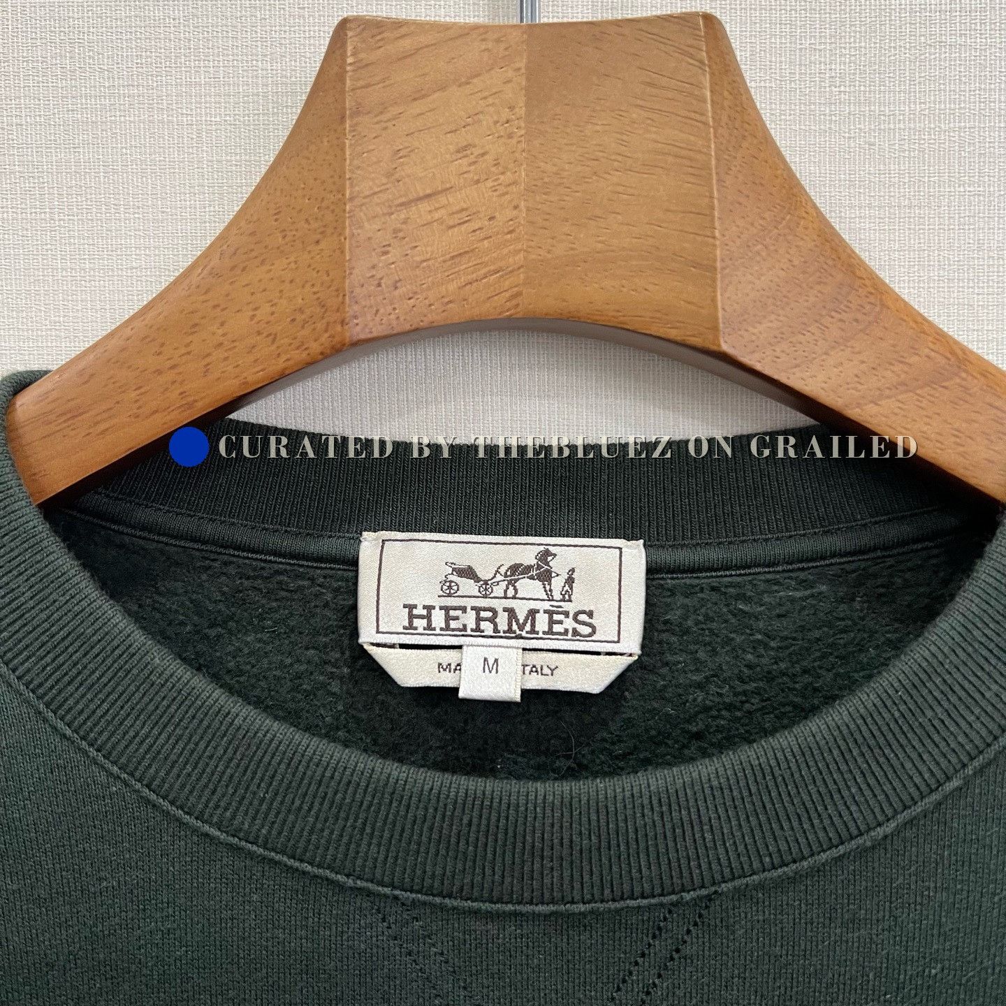 Hermes Hermes Green Pullover Hoodie M Size US M / EU 48-50 / 2 - 4 Thumbnail