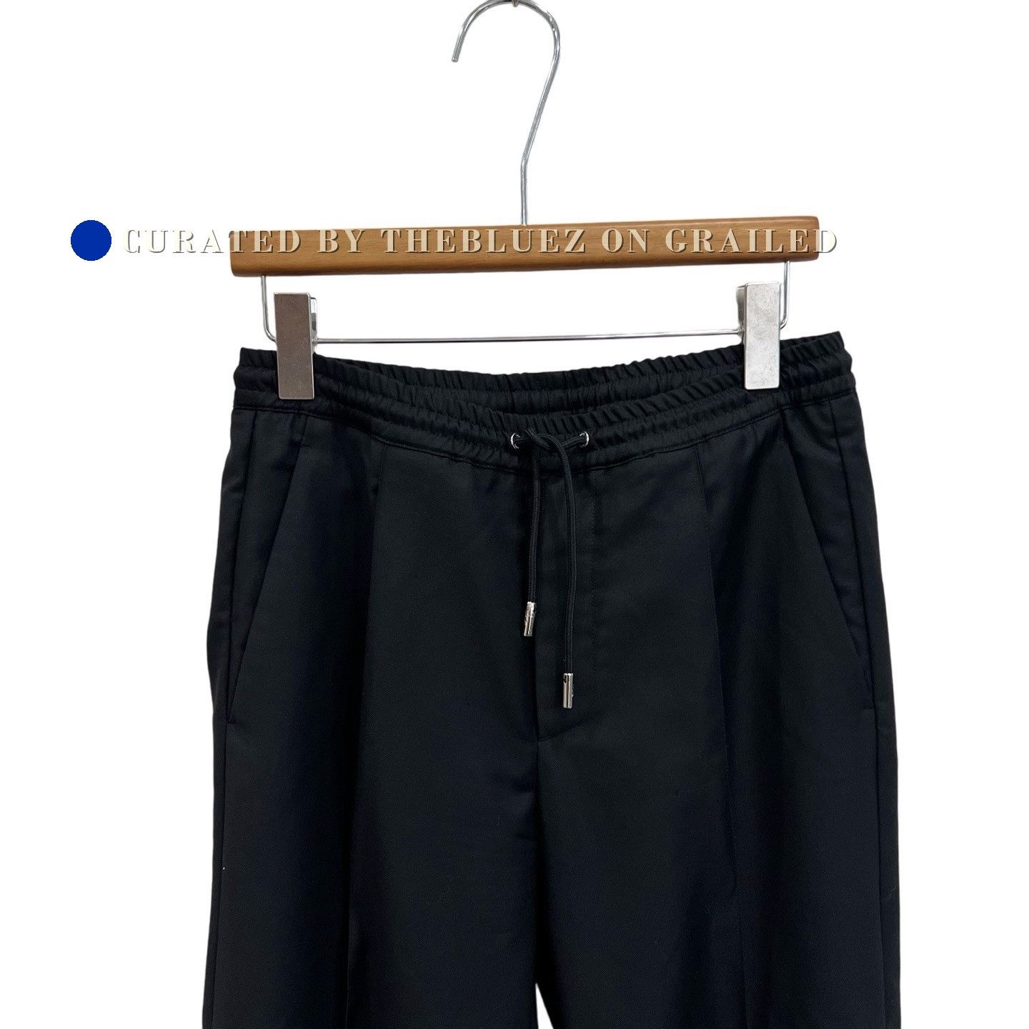 Dior Dior Black Wool Tapered Track Pants Size US 28 / EU 44 - 2 Thumbnail
