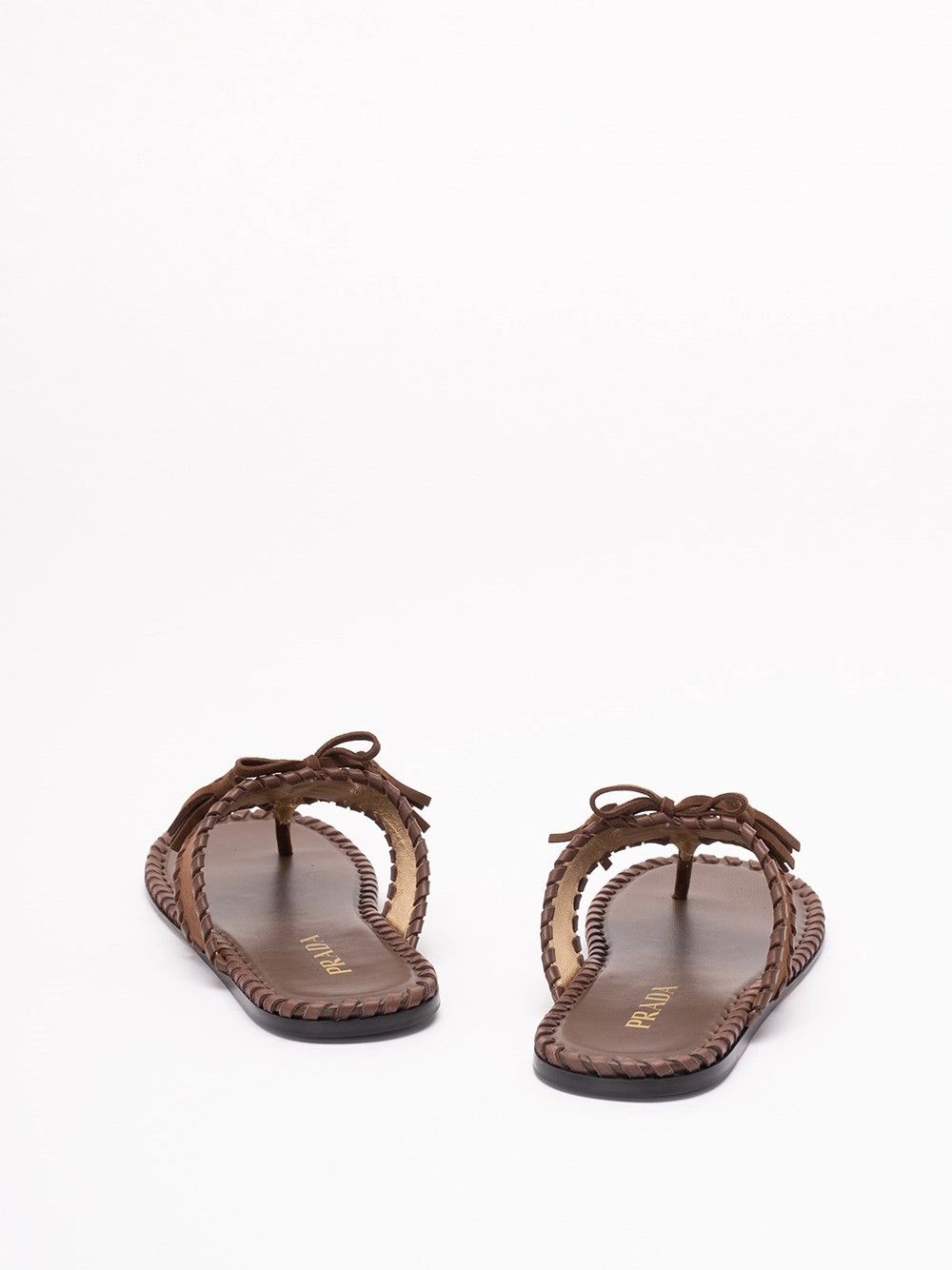 Prada Suede Flat Sandals Size US 8 / IT 38 - 3 Thumbnail