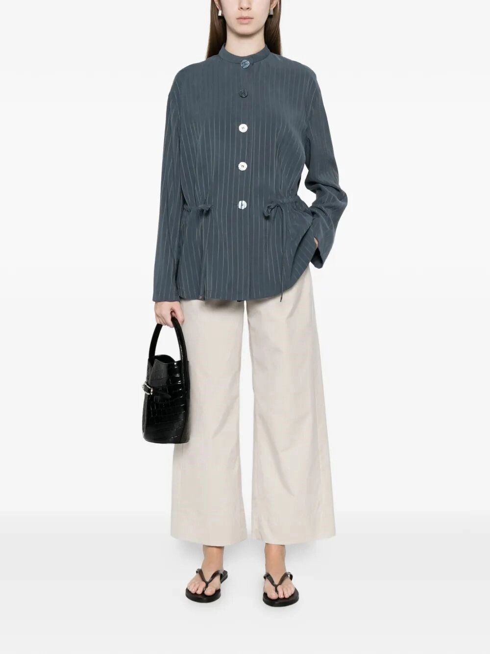 Max Mara Cotton Pants Size 28" / US 6 / IT 42 - 2 Thumbnail