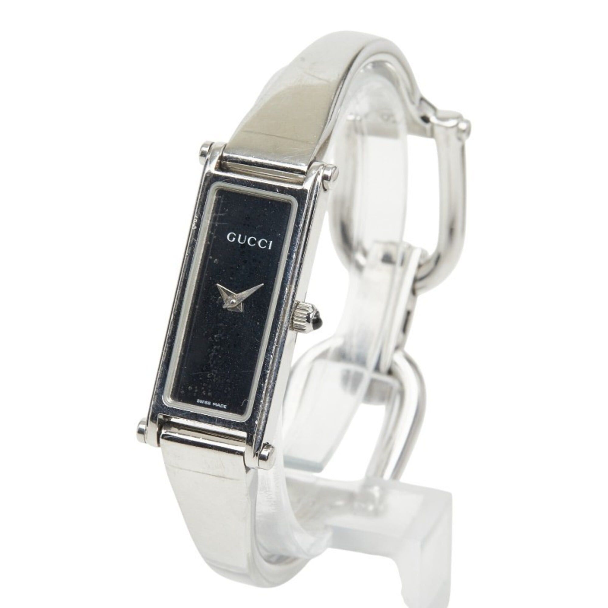 Gucci Gucci Bangle Watch 1500L Quartz Black Dial Stainless Steel Women's GUCCI Size ONE SIZE - 2 Thumbnail