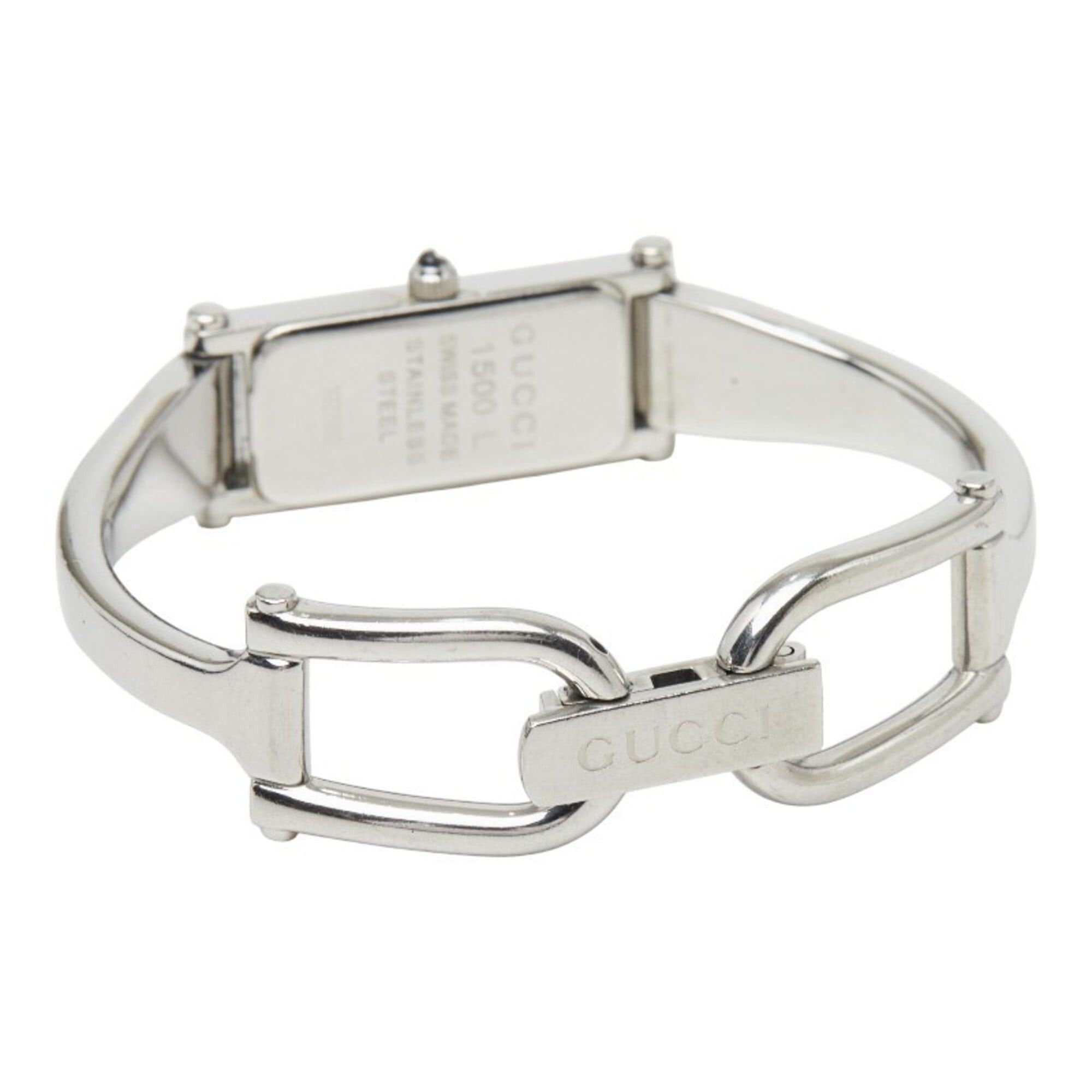 Gucci Gucci Bangle Watch 1500L Quartz Black Dial Stainless Steel Women's GUCCI Size ONE SIZE - 3 Thumbnail