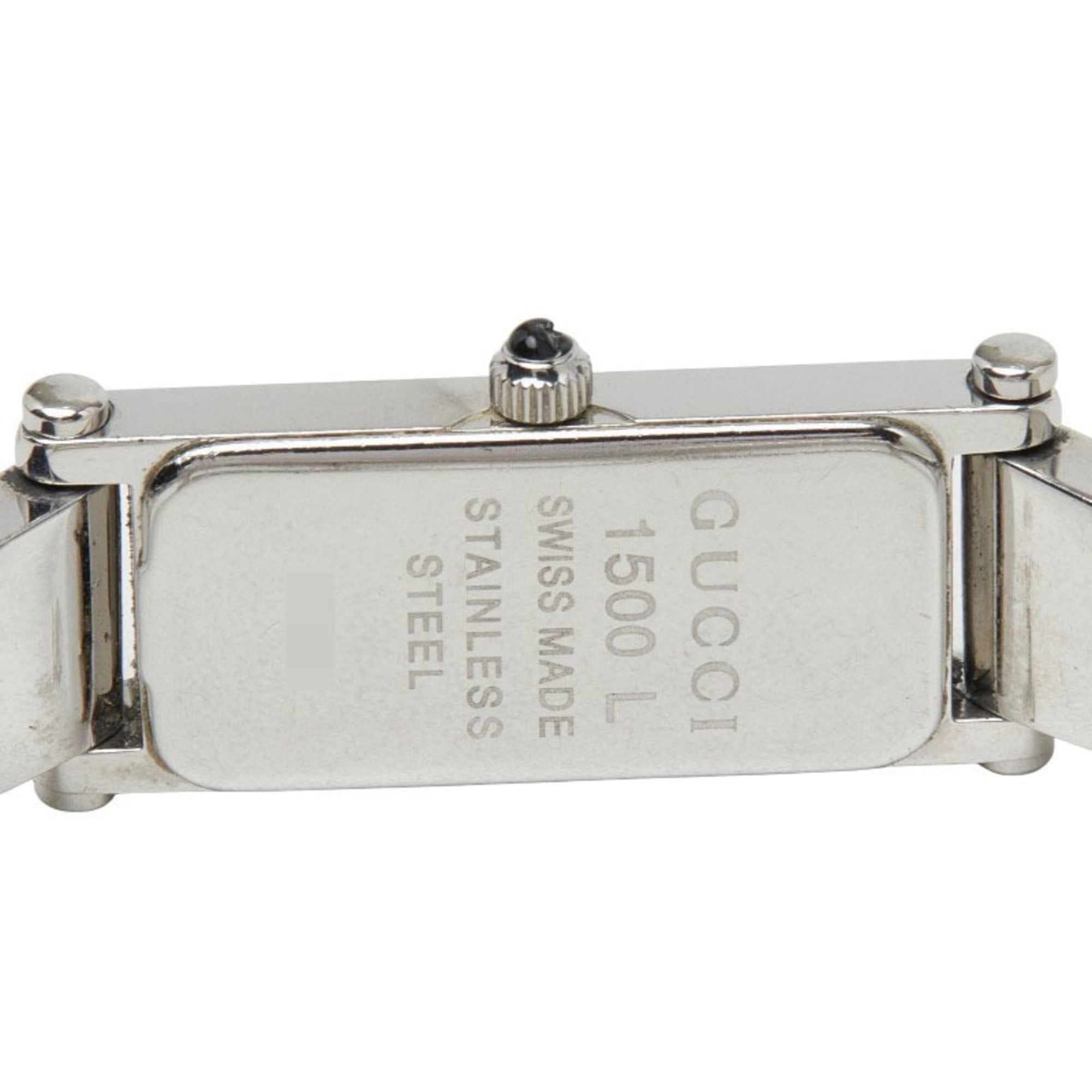 Gucci Gucci Bangle Watch 1500L Quartz Black Dial Stainless Steel Women's GUCCI Size ONE SIZE - 4 Thumbnail