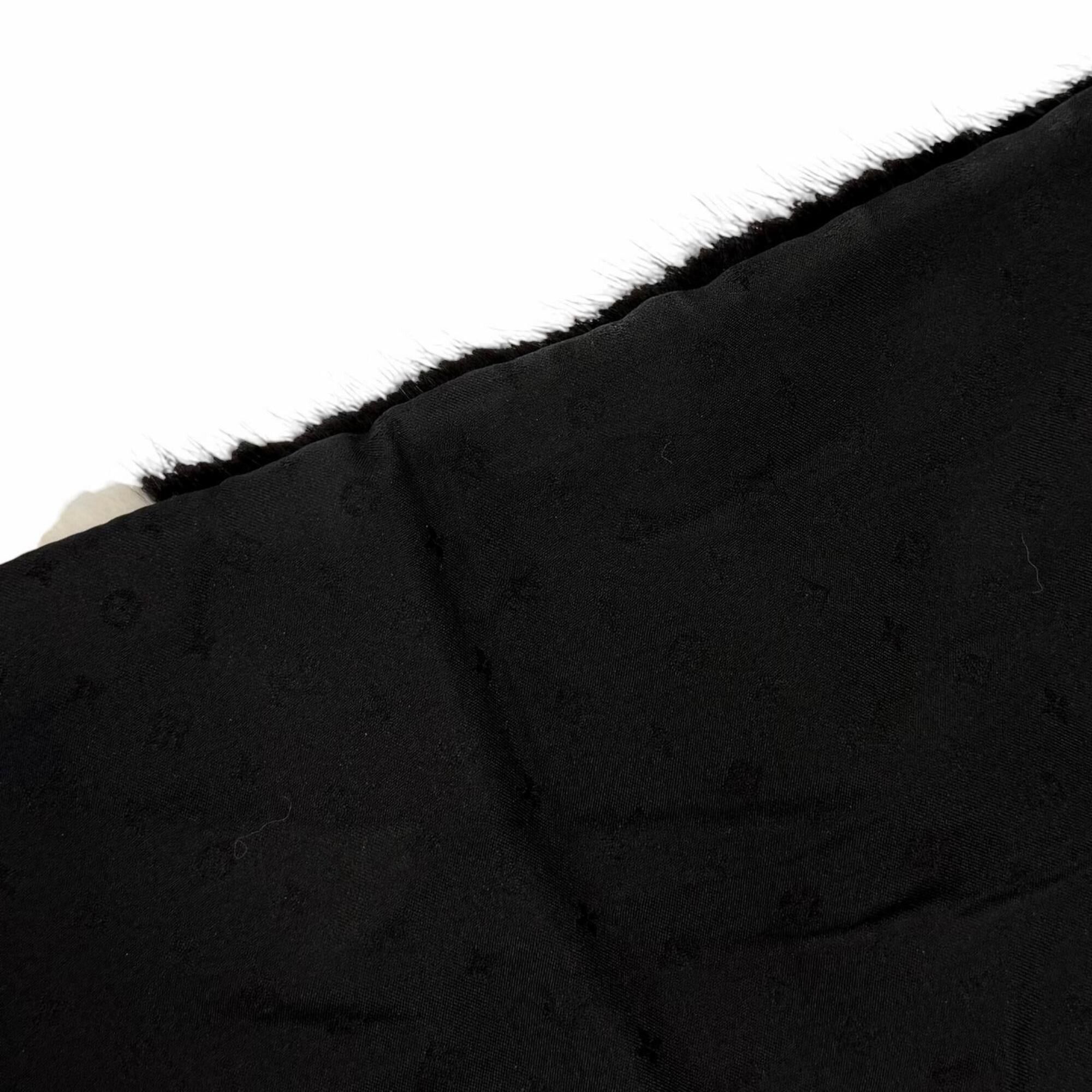 Louis Vuitton LOUIS VUITTON M77866 Echarpe Gogram Mink LV Logo Monogram Lining Tippet Shawl Black White Women's Size ONE SIZE - 7 Thumbnail