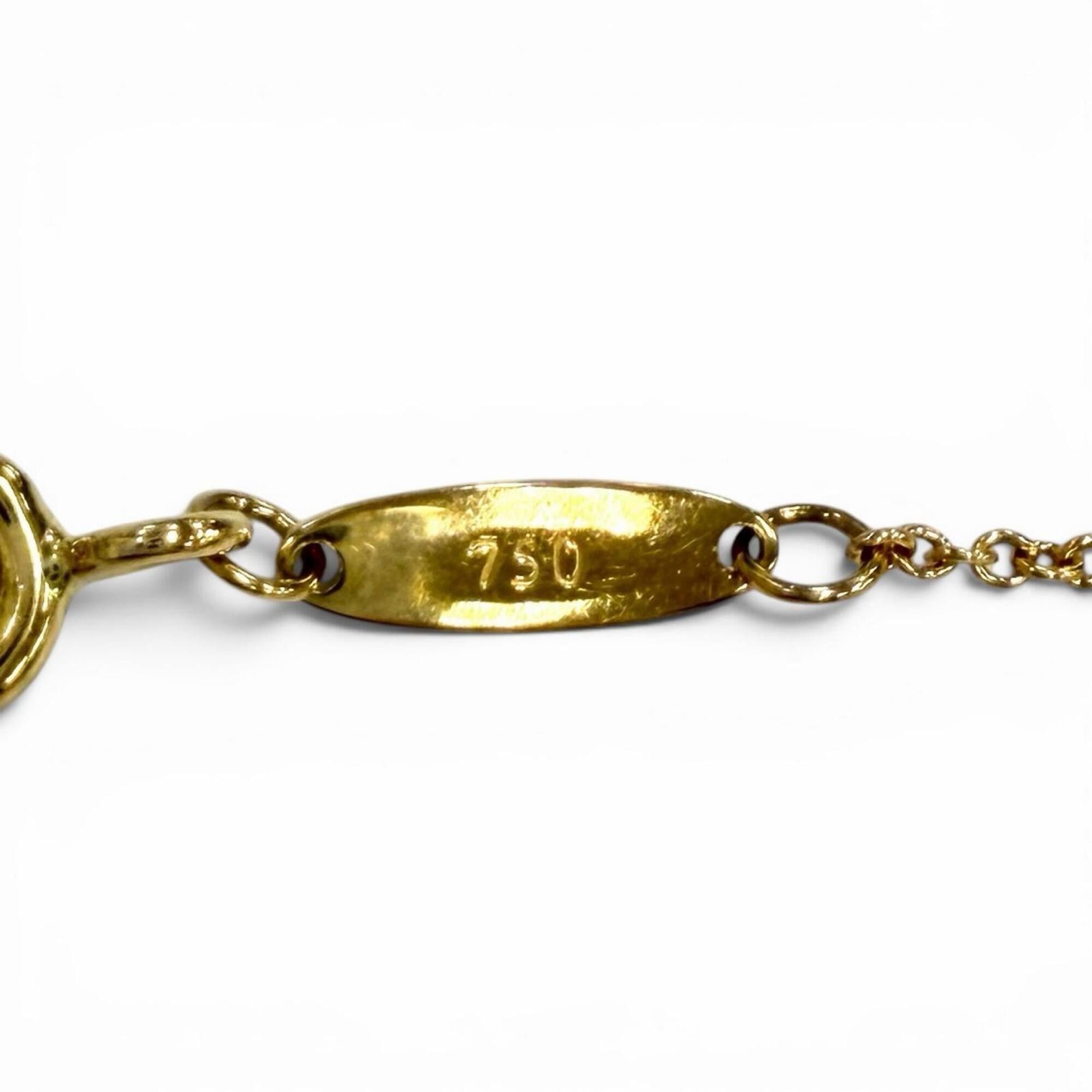 Tiffany & Co. TIFFANY&Co. Tiffany Elsa Peretti By the Yard 1P Diamond Necklace 750 (YG) approx. 0.05ct Diameter 3.9mm Yellow Gold Weight 1.88g Women's Size ONE SIZE - 7 Thumbnail