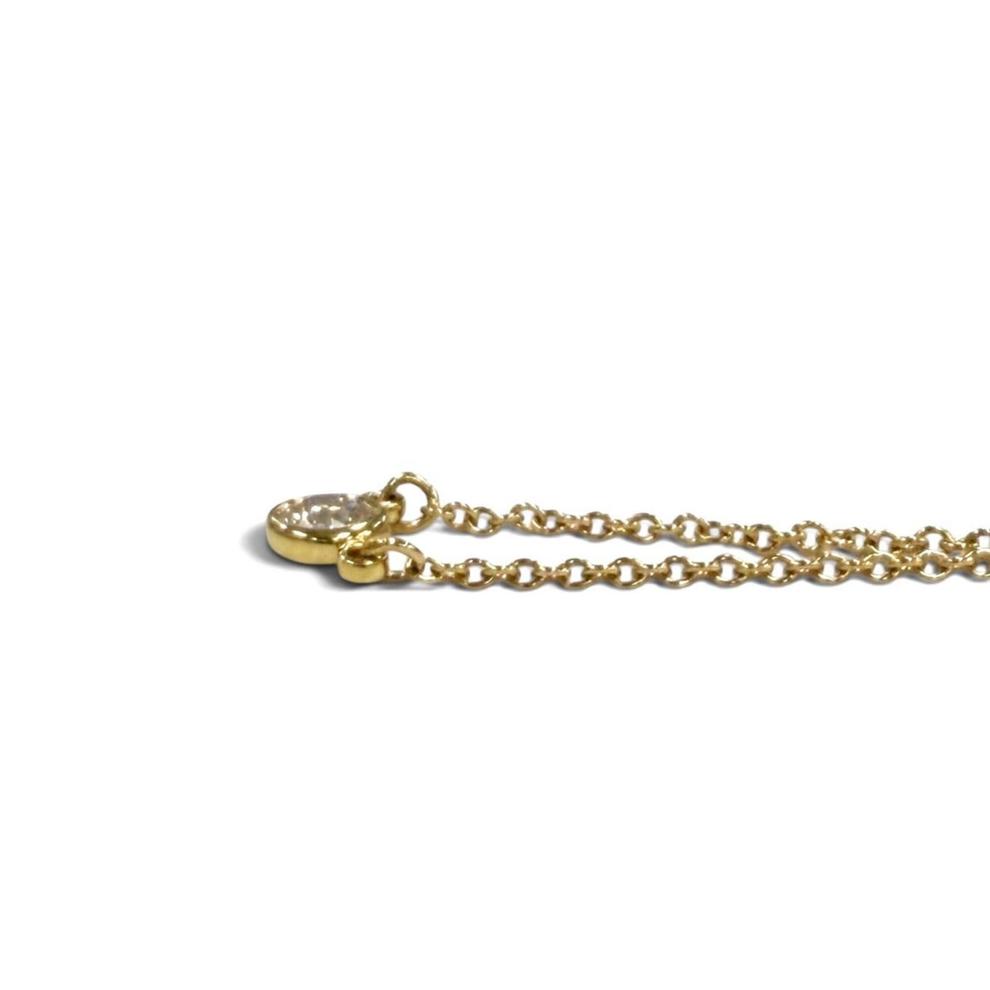 Tiffany & Co. TIFFANY&Co. Tiffany Elsa Peretti By the Yard 1P Diamond Necklace 750 (YG) approx. 0.05ct Diameter 3.9mm Yellow Gold Weight 1.88g Women's Size ONE SIZE - 5 Thumbnail