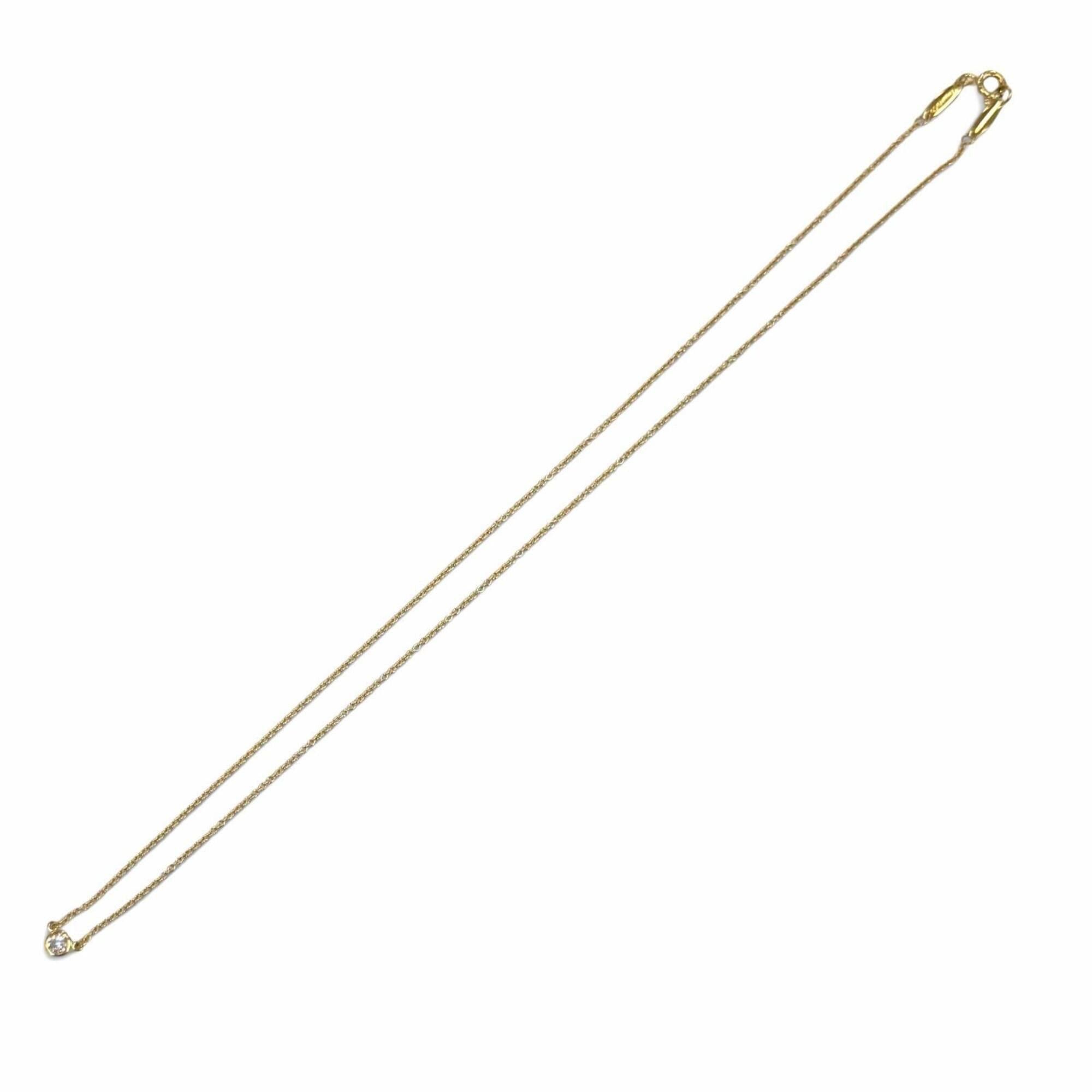 Tiffany & Co. TIFFANY&Co. Tiffany Elsa Peretti By the Yard 1P Diamond Necklace 750 (YG) approx. 0.05ct Diameter 3.9mm Yellow Gold Weight 1.88g Women's Size ONE SIZE - 4 Thumbnail