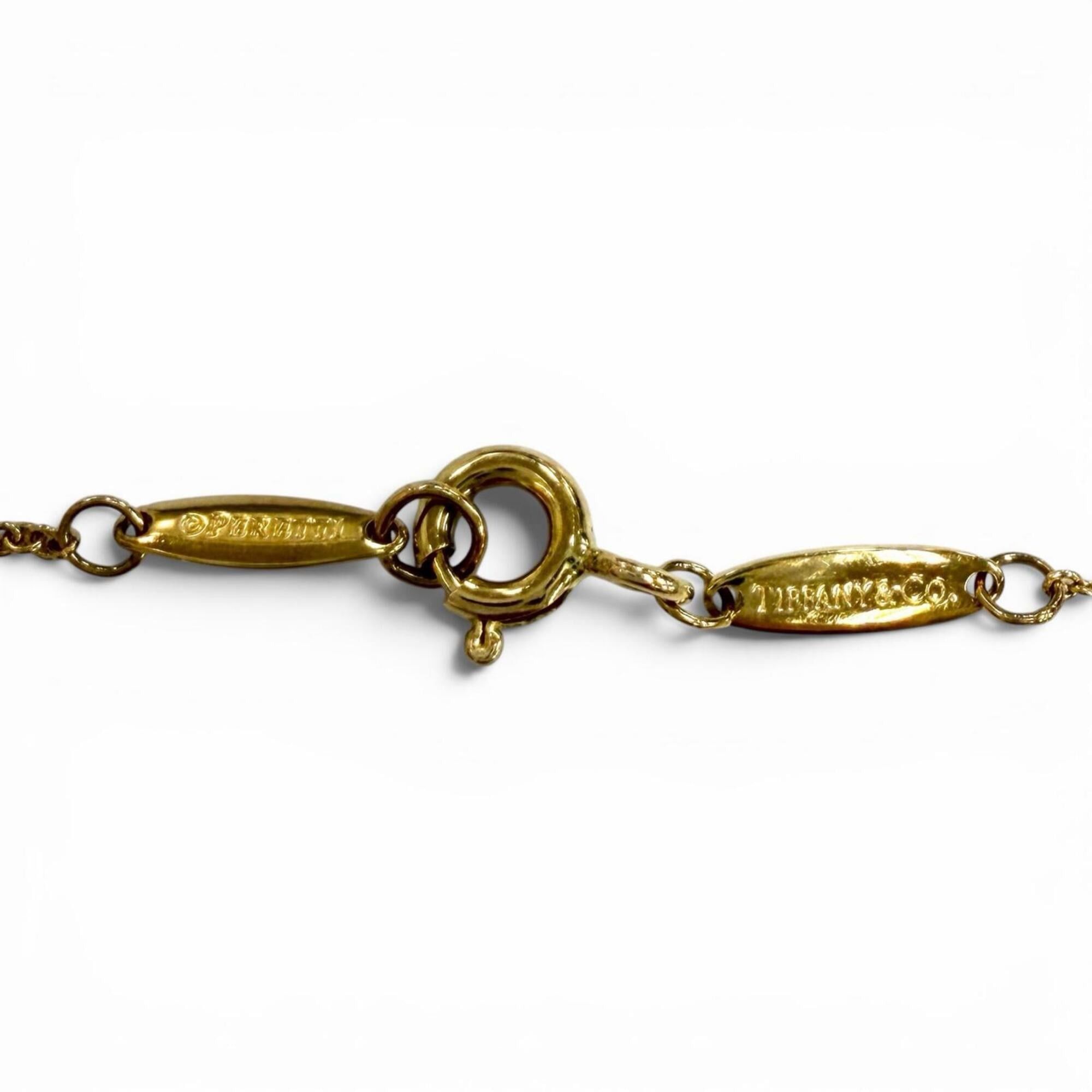 Tiffany & Co. TIFFANY&Co. Tiffany Elsa Peretti By the Yard 1P Diamond Necklace 750 (YG) approx. 0.05ct Diameter 3.9mm Yellow Gold Weight 1.88g Women's Size ONE SIZE - 6 Thumbnail