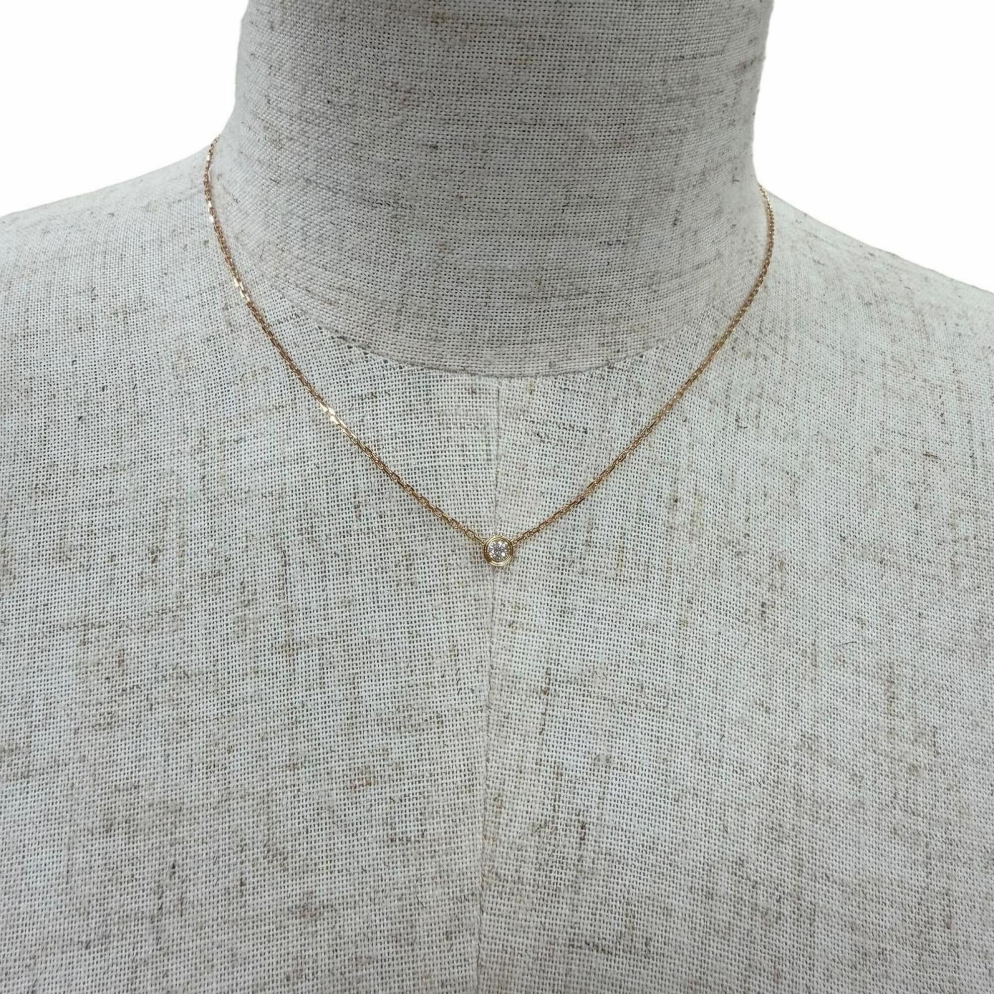 Cartier Cartier Damour SM Small 750 (PG) Diamond 0.09ct Brilliant Cut Necklace Pink Gold Weight 2.79g Women's Size ONE SIZE - 3 Thumbnail