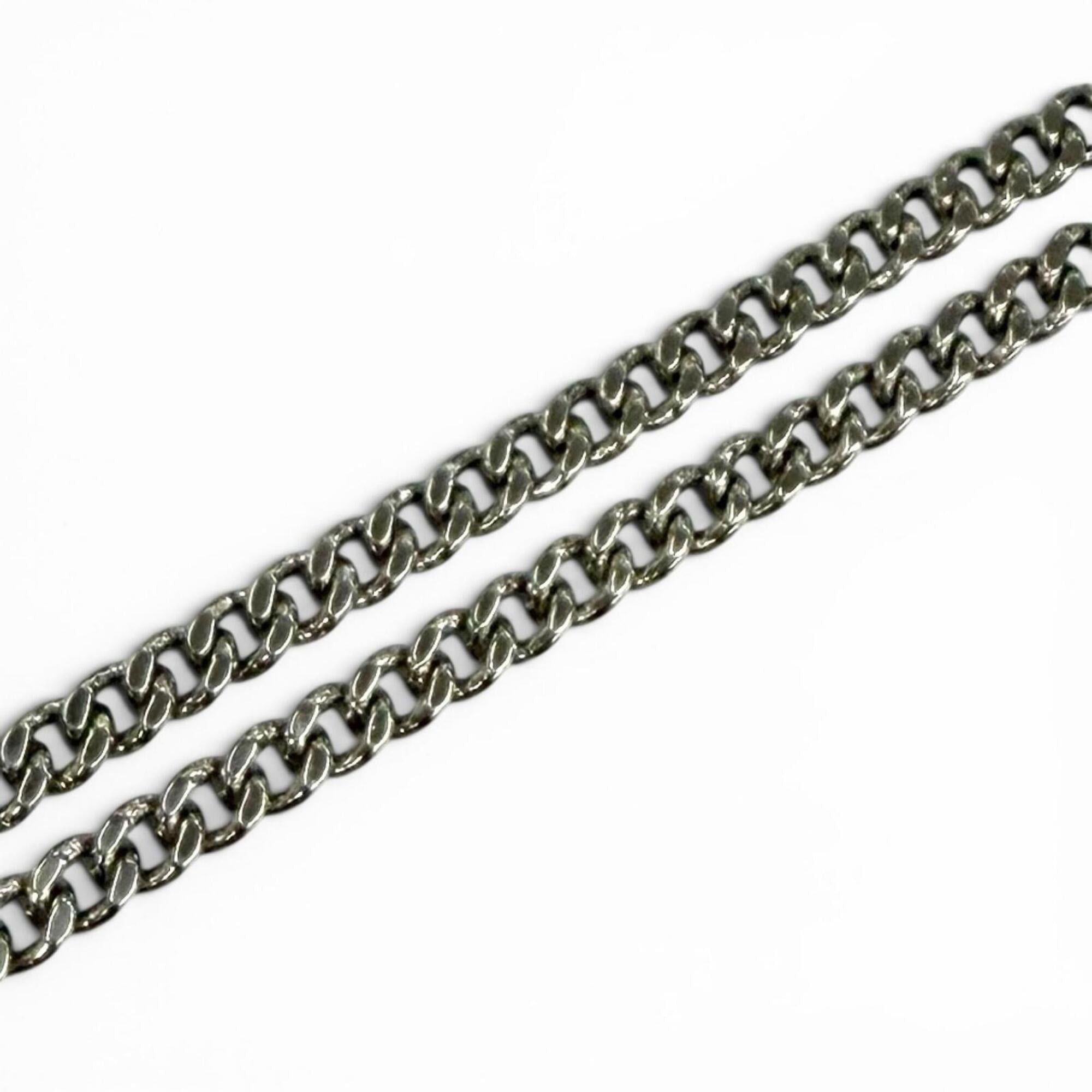 Salvatore Ferragamo Salvatore Ferragamo FERRAGAMO Wanda Mini Gancini Leather 2-Way Chain Shoulder Pouch Bag, Silver, Made in Italy, Women's, with Dust Bag Size ONE SIZE - 10 Thumbnail