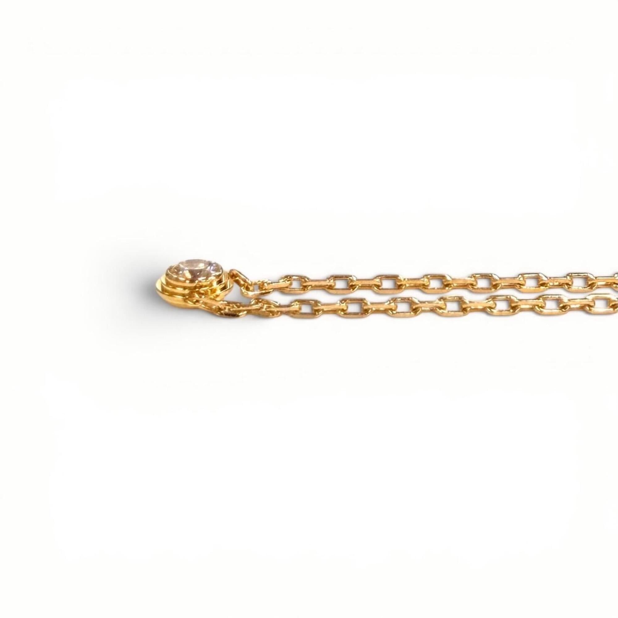 Cartier Cartier Damour SM AU750 Diamond Necklace, 41.3cm, Pink Gold, Total Weight 2.79g, Women's, with Dust Bag. Size ONE SIZE - 6 Thumbnail