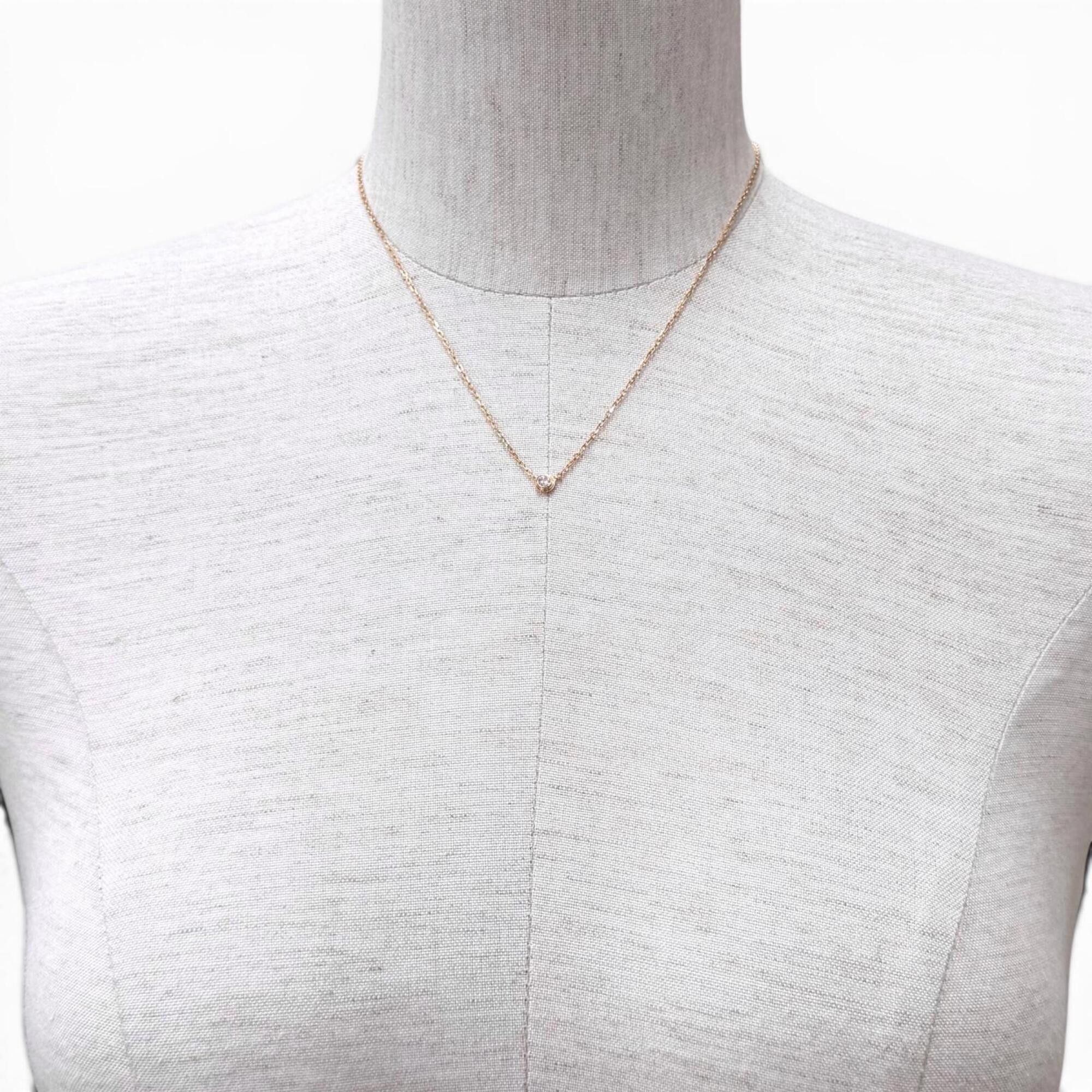 Cartier Cartier Damour SM AU750 Diamond Necklace, 41.3cm, Pink Gold, Total Weight 2.79g, Women's, with Dust Bag. Size ONE SIZE - 4 Thumbnail
