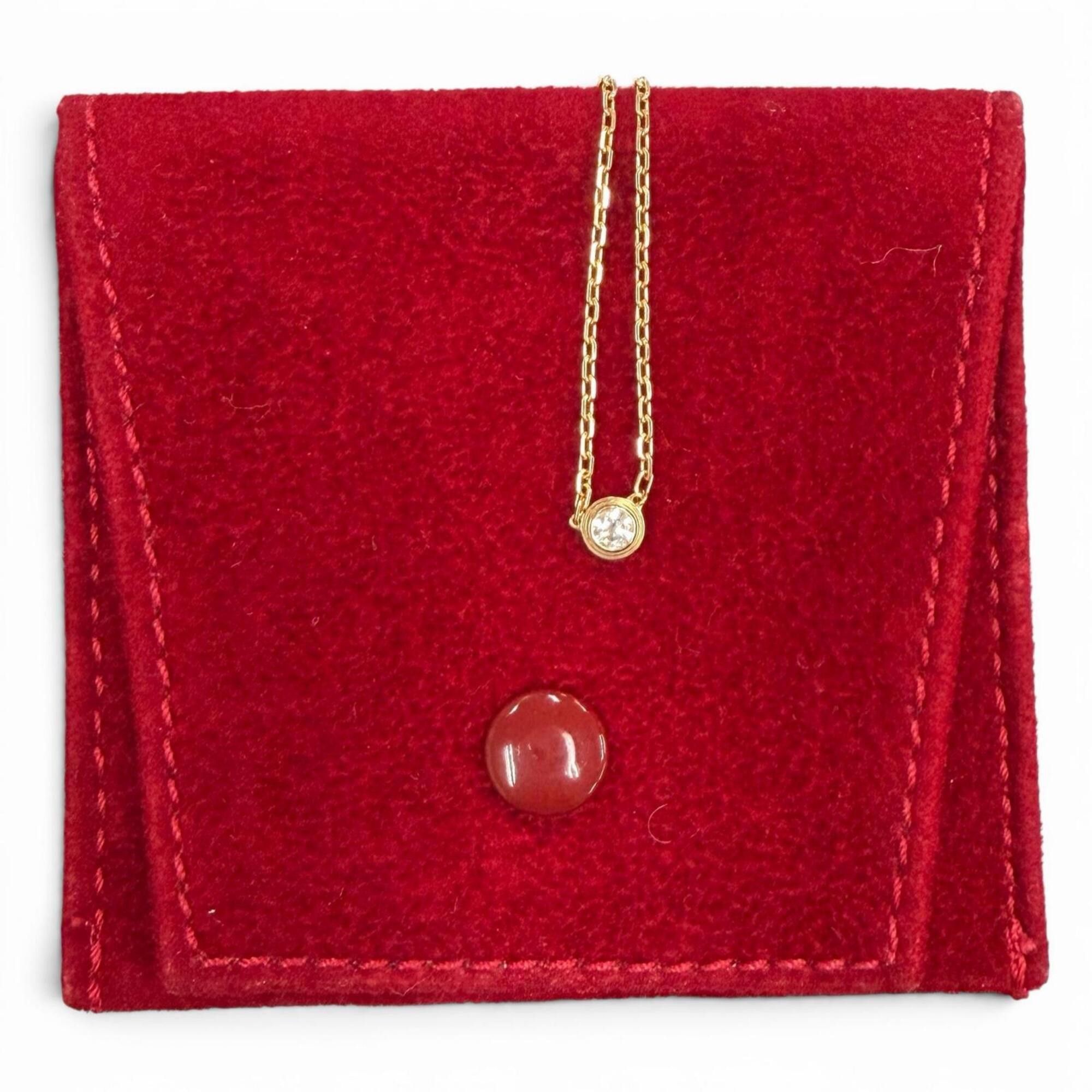 Cartier Cartier Damour SM AU750 Diamond Necklace, 41.3cm, Pink Gold, Total Weight 2.79g, Women's, with Dust Bag. Size ONE SIZE - 2 Thumbnail