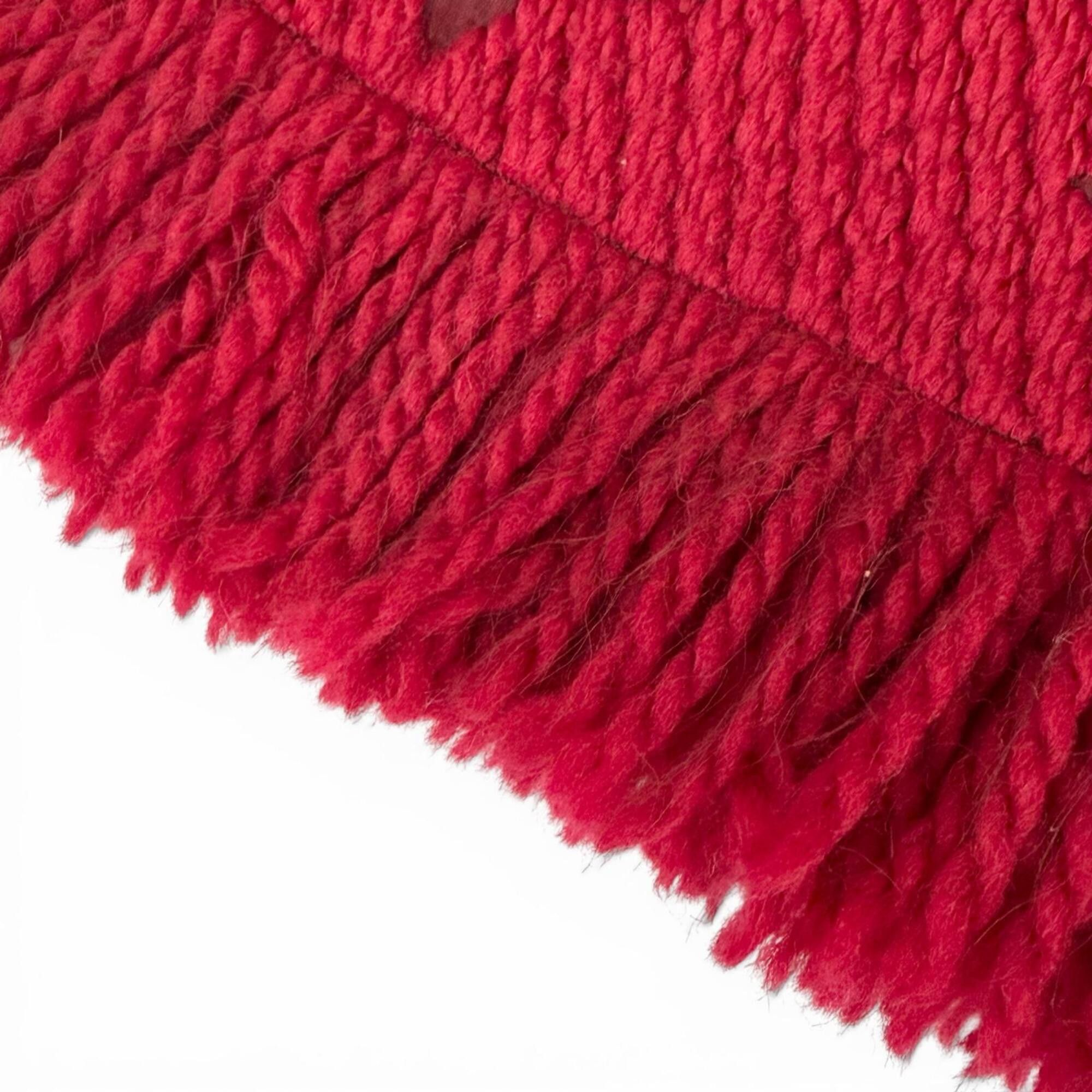 Louis Vuitton LOUIS VUITTON 413287 Echarpe Logomania Wool Silk Stole Scarf Ruby Red Made in Italy Women's Size ONE SIZE - 5 Thumbnail
