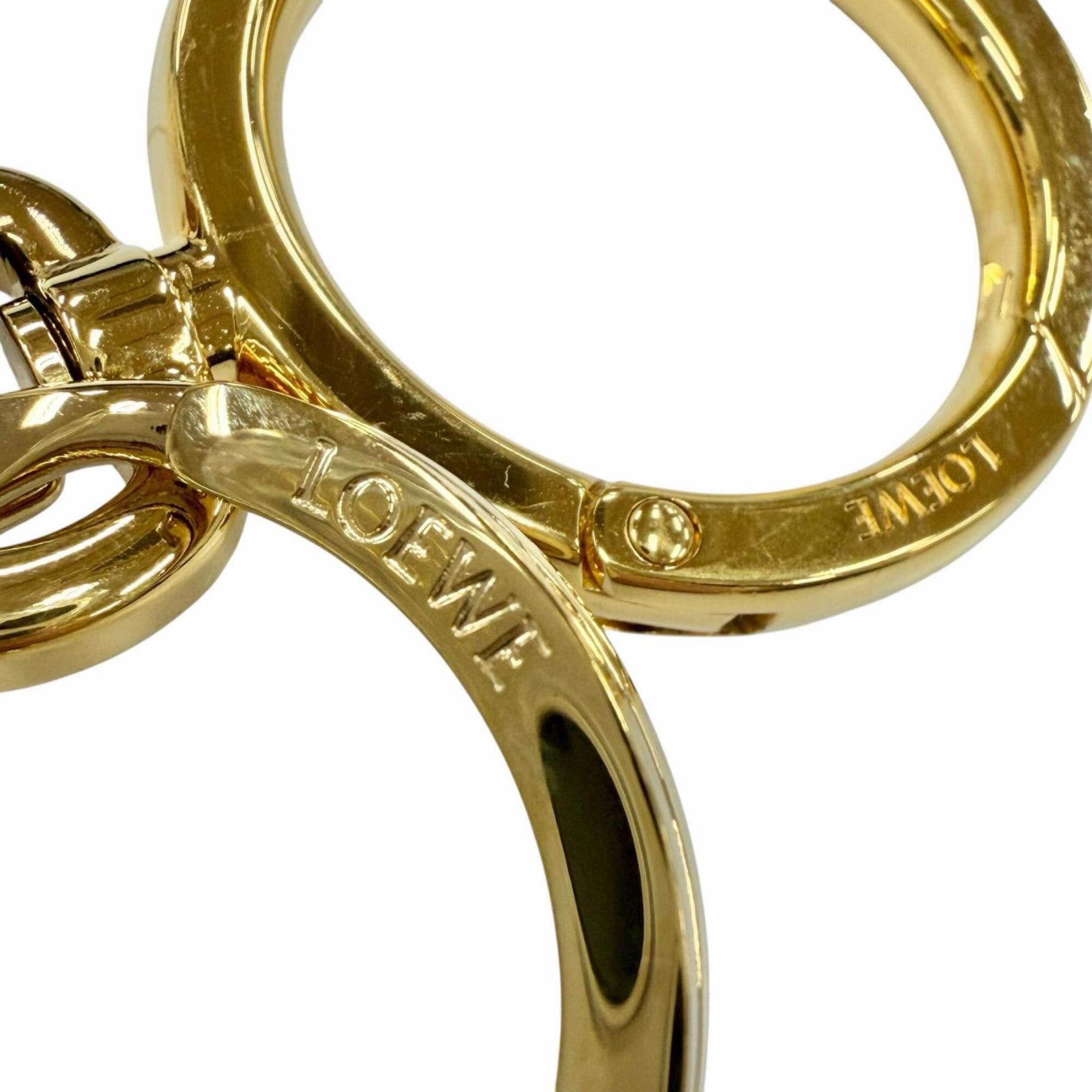 Loewe LOEWE C821232X01 Classic Calf Tan Anagram Keychain Bag Charm with Gold Hardware, Made in Spain, Women's, Comes Box and Dust Bag. Size ONE SIZE - 9 Thumbnail
