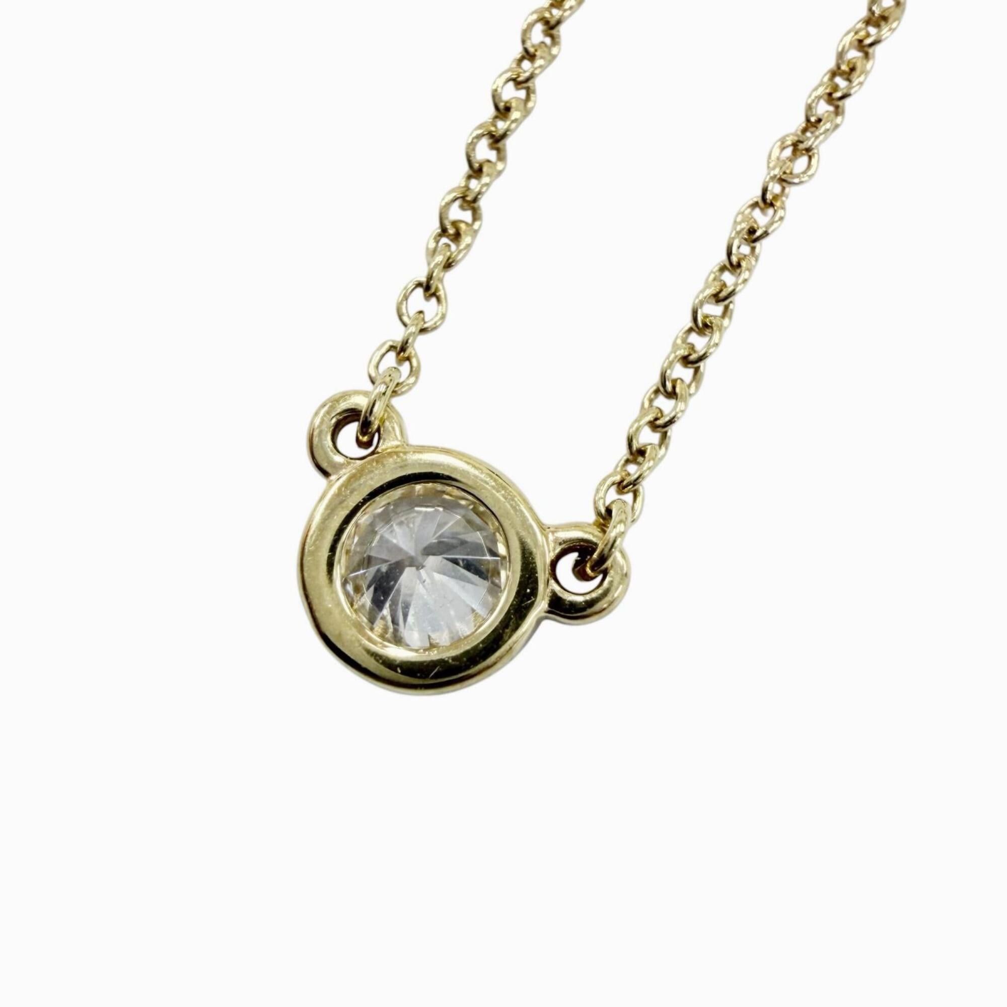 Tiffany & Co. TIFFANY&Co. Tiffany & Co. Elsa Peretti Diamond by the Yard Single Pendant AU750 (YG) 0.17ct Necklace Yellow Gold Weight 2.0g Women's Size ONE SIZE - 4 Thumbnail