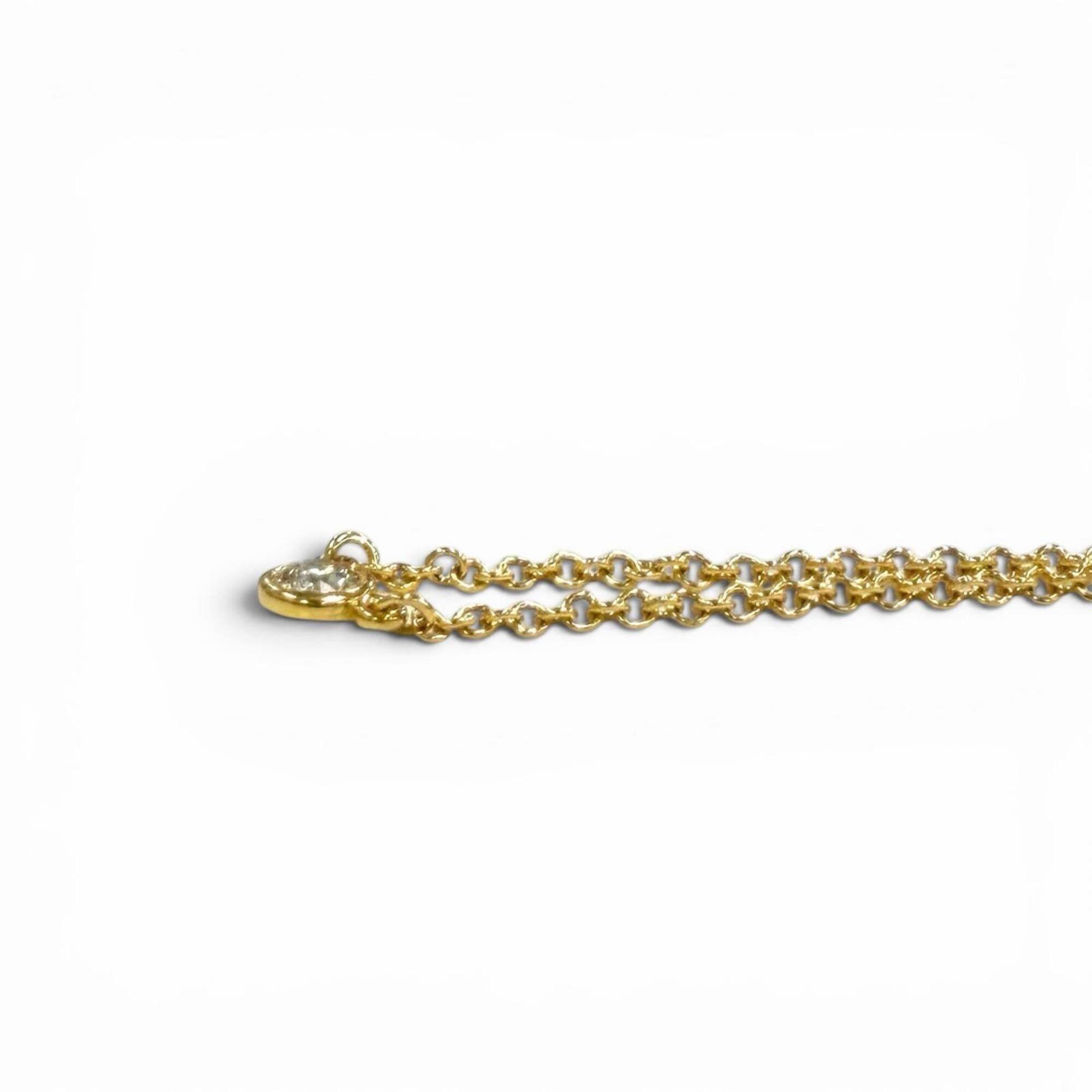 Tiffany & Co. TIFFANY&Co. Tiffany Elsa Peretti By the Yard 1P Diamond Necklace 750 (YG) approx. 0.03ct Diameter 3.4mm Yellow Gold Weight 1.98g Women's Size ONE SIZE - 5 Thumbnail
