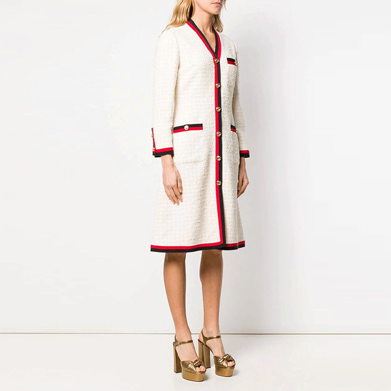 Gucci Gucci Tweed Web Trim Dress Size 36 Size XS / US 0-2 / IT 36-38 - 7 Thumbnail