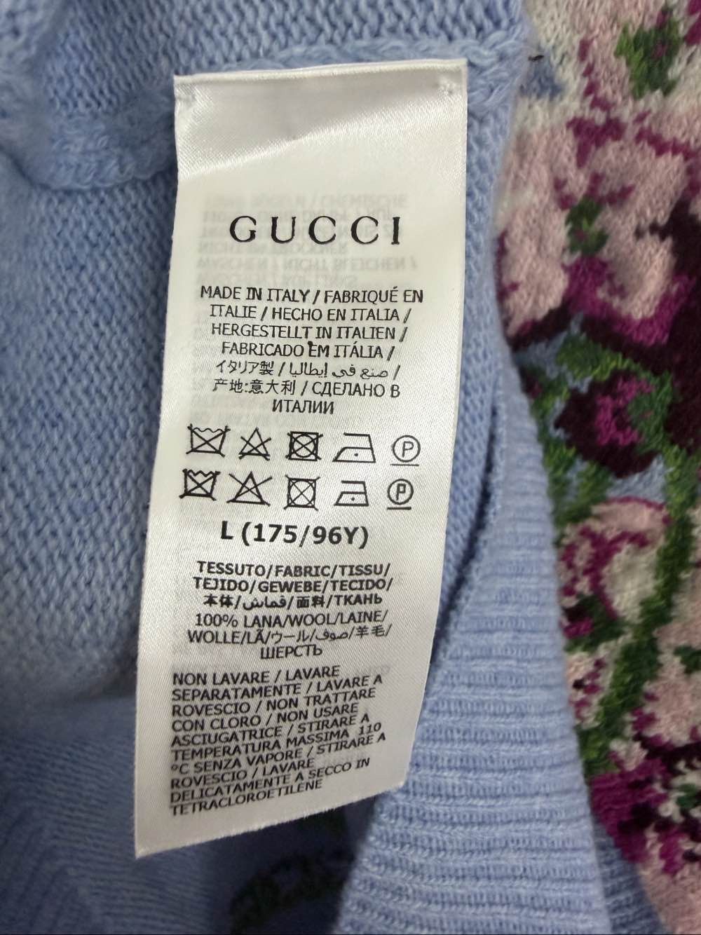 Gucci Gucci Floral Knit Wool Sweater Size L Size L / US 10 / IT 46 - 4 Thumbnail