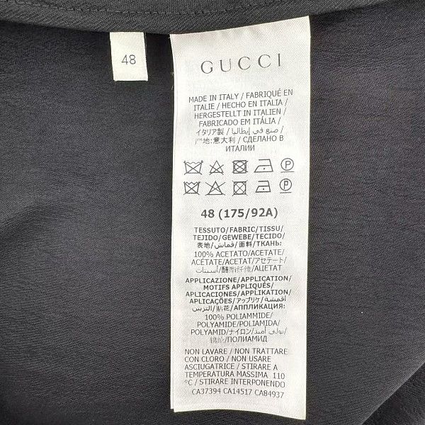 Gucci Gucci Logo Tape Acetate Shirt Size M Size US M / EU 48-50 / 2 - 4 Thumbnail