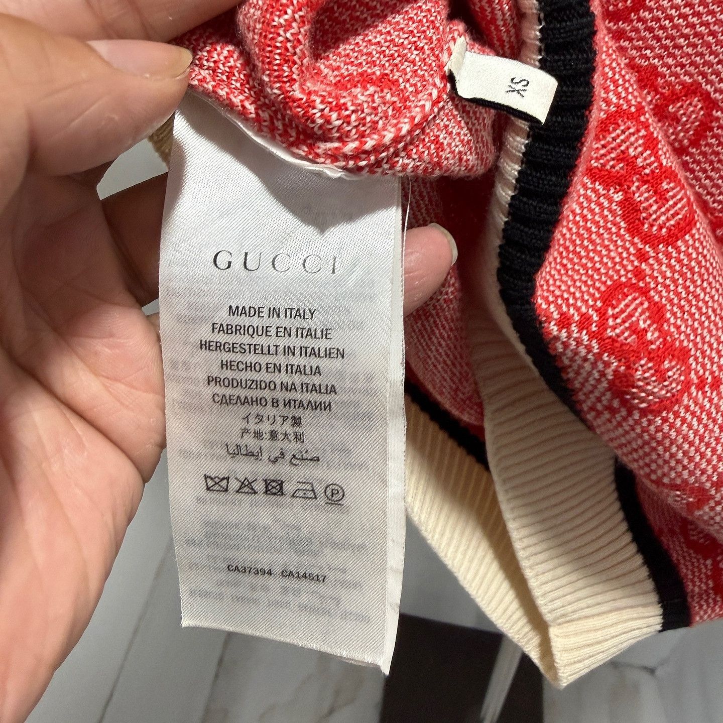 Gucci Gucci GG Pattern Knit Short Sleeve Sweater Size XS Size XS / US 0-2 / IT 36-38 - 4 Thumbnail