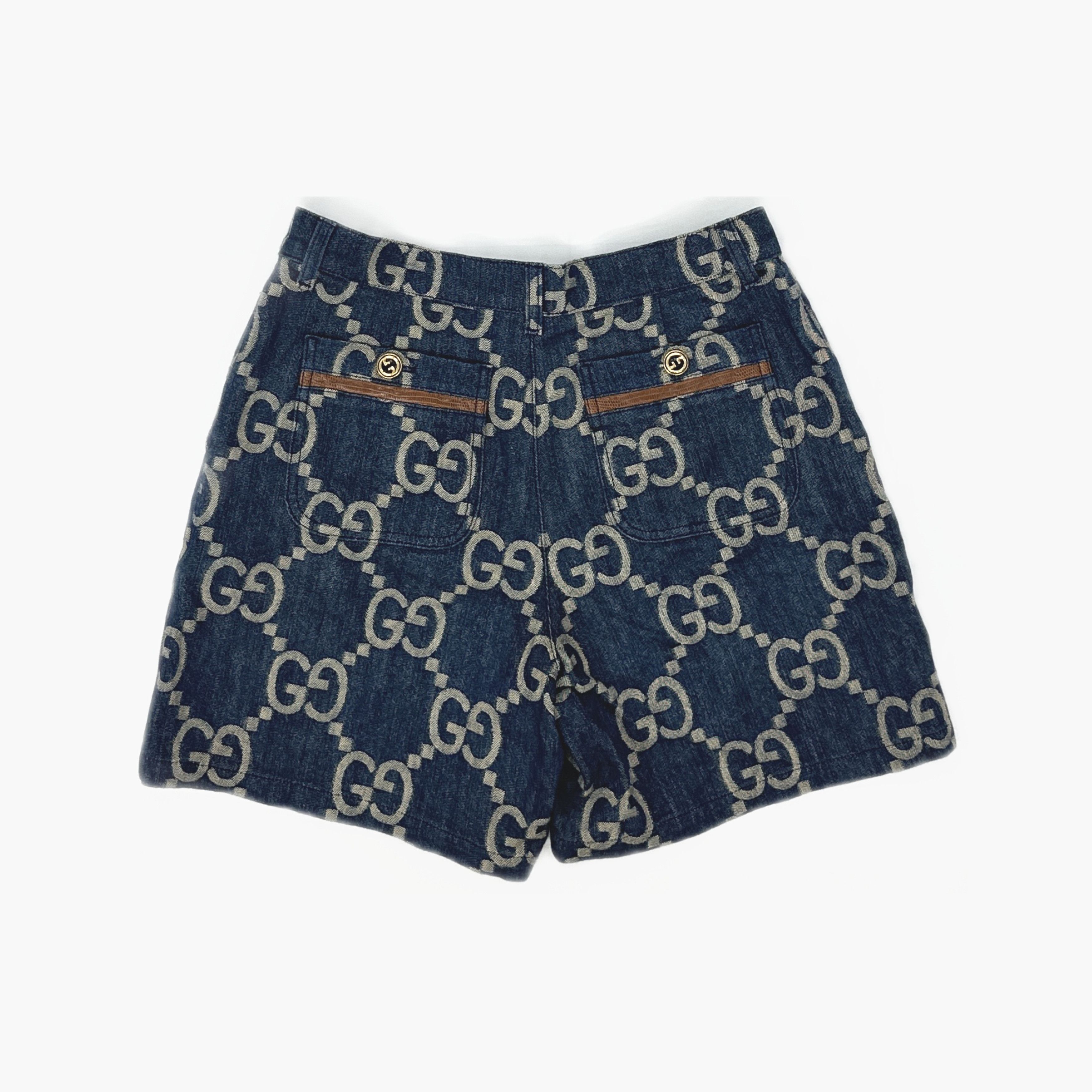 Gucci Gucci Monogram Denim Shorts Size 42 Size 28" / US 6 / IT 42 - 2 Thumbnail