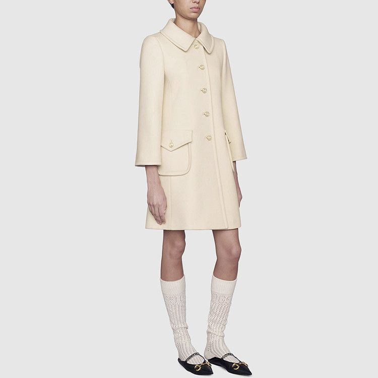 Gucci Gucci Wool Gold-Tone Button Coat Size 36 Size XS / US 0-2 / IT 36-38 - 11 Thumbnail