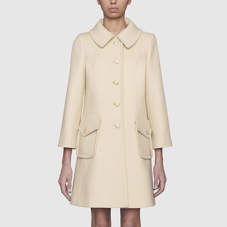 Gucci Gucci Wool Gold-Tone Button Coat Size 36 Size XS / US 0-2 / IT 36-38 - 13 Thumbnail