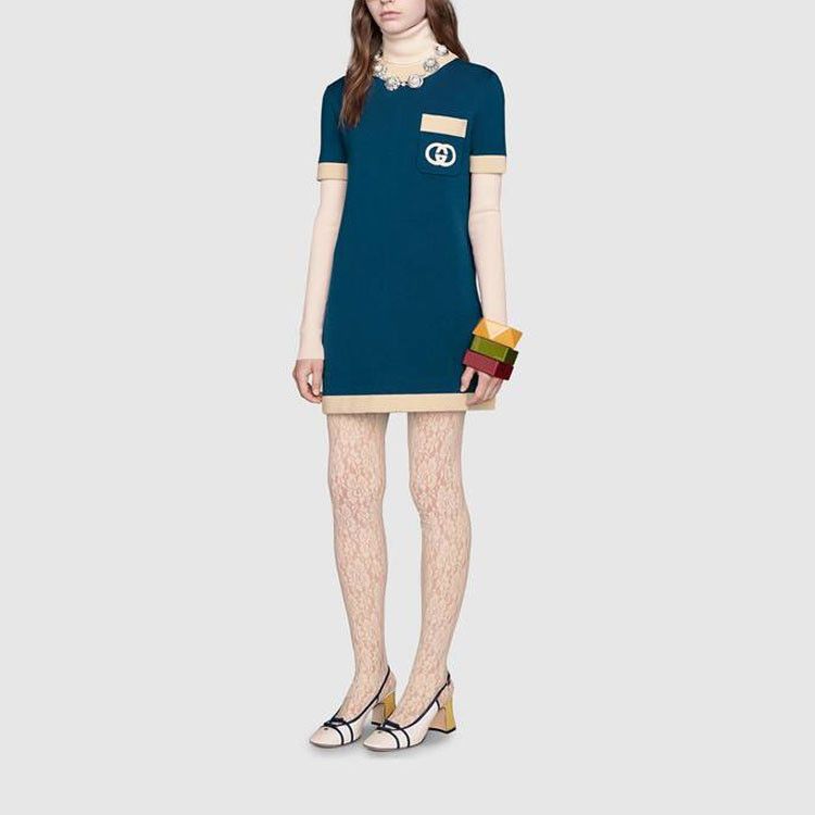 Gucci Gucci Logo Patch Wool Dress Size S Size S / US 4 / IT 40 - 8 Thumbnail