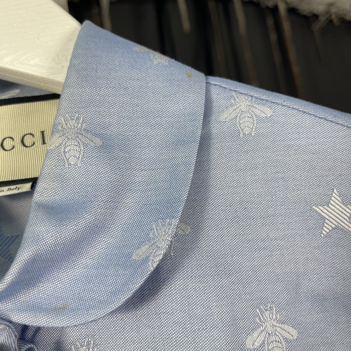 Gucci Gucci Bee Star Pattern Button Up Shirt Size 38 Size XS / US 0-2 / IT 36-38 - 8 Thumbnail