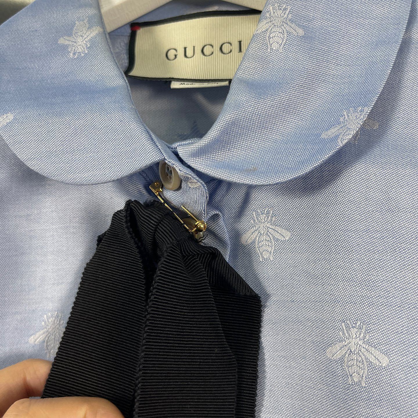 Gucci Gucci Bee Star Pattern Button Up Shirt Size 38 Size XS / US 0-2 / IT 36-38 - 7 Thumbnail