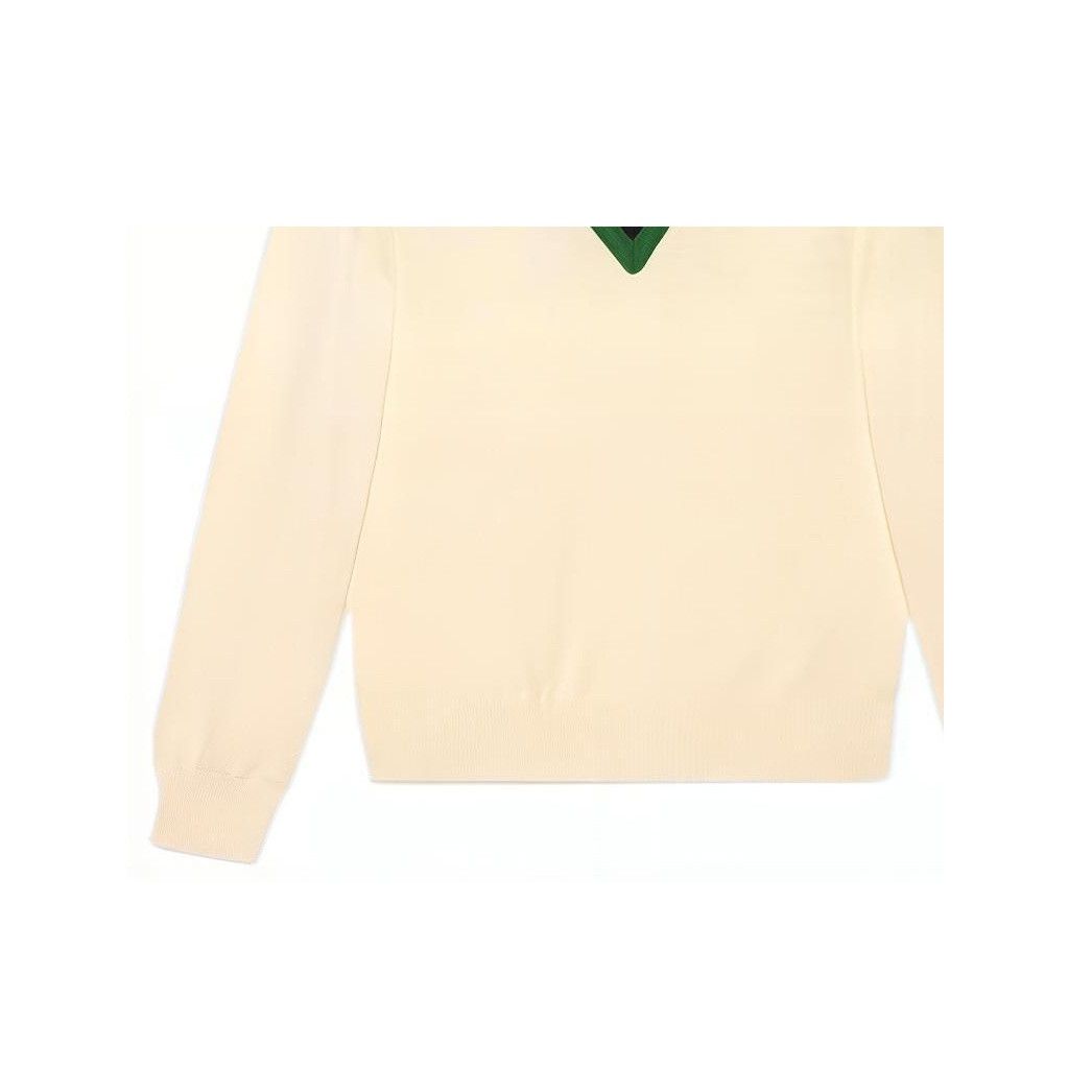 Gucci Gucci Web Stripe V-Neck Wool Sweater Size S Size US S / EU 44-46 / 1 - 9 Thumbnail