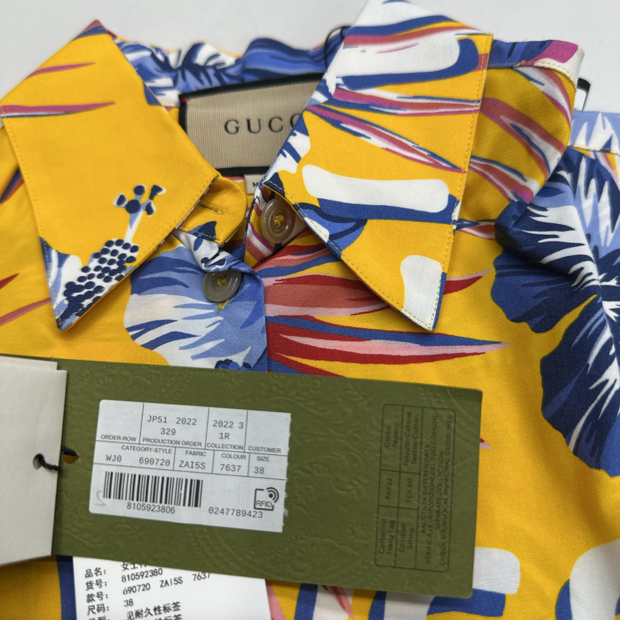 Gucci Gucci Floral Print Button Up Shirt Size 38 Size XS / US 0-2 / IT 36-38 - 4 Thumbnail