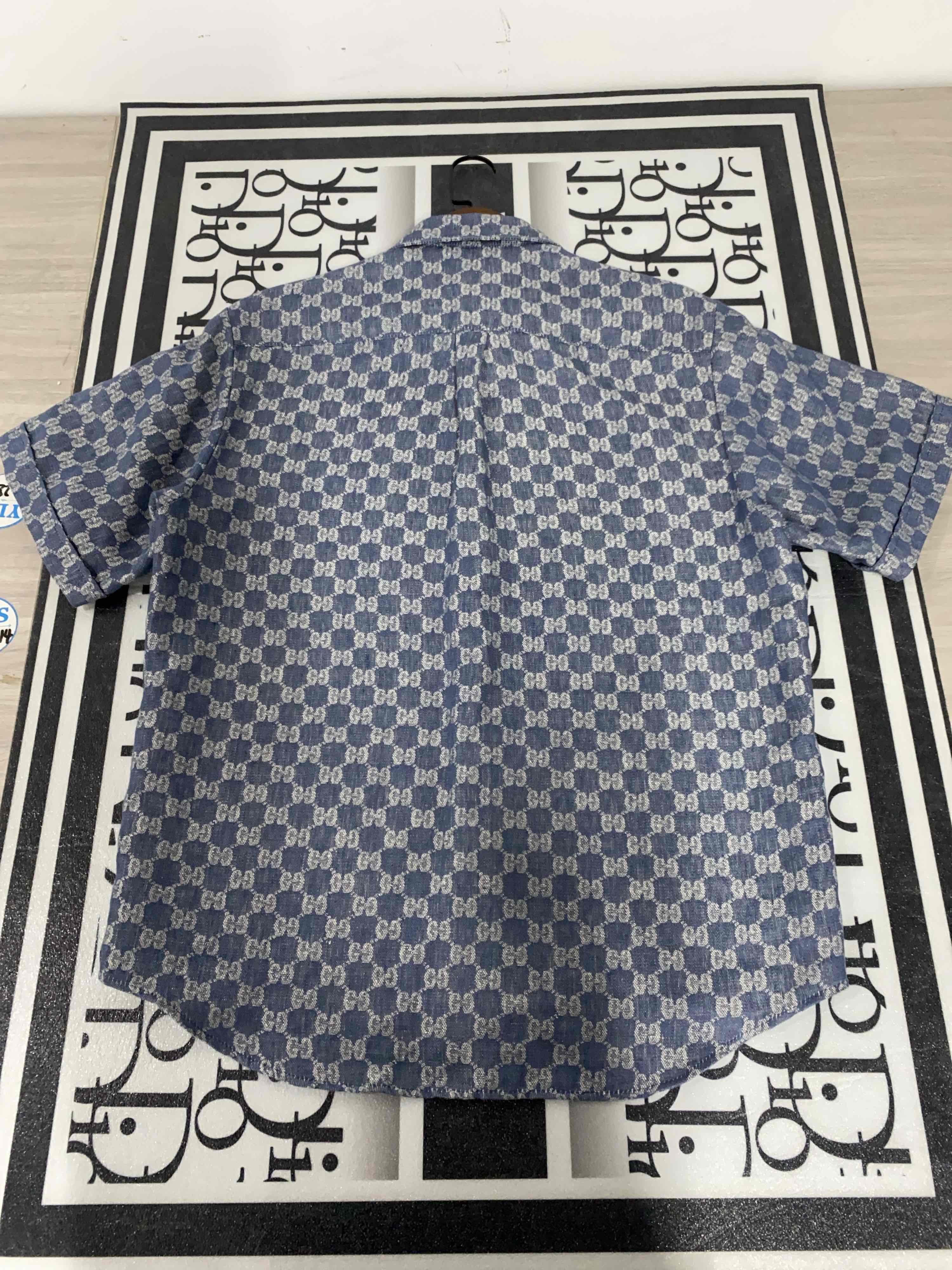 Gucci Gucci GG Jacquard Linen Button Up Shirt Size 42 Size M / US 6-8 / IT 42-44 - 2 Thumbnail
