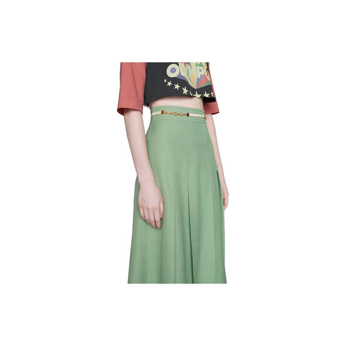 Gucci Gucci Green Pleated Midi Skirt Size 38 Size 26" / US 2 / IT 38 - 12 Thumbnail