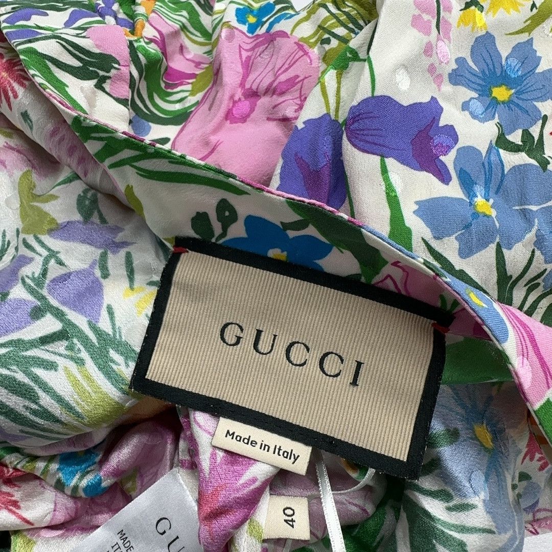 Gucci Gucci Ken Scott Floral Silk Midi Dress Size 40 Size S / US 4 / IT 40 - 5 Thumbnail