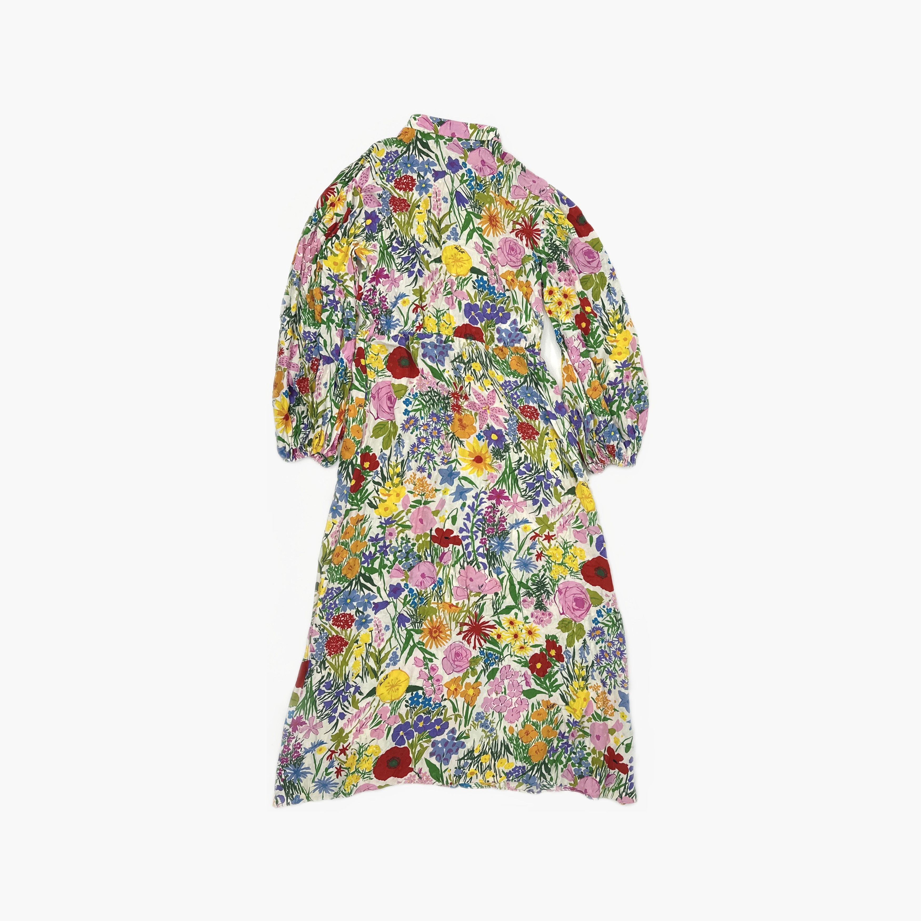 Gucci Gucci Ken Scott Floral Silk Midi Dress Size 40 Size S / US 4 / IT 40 - 2 Thumbnail